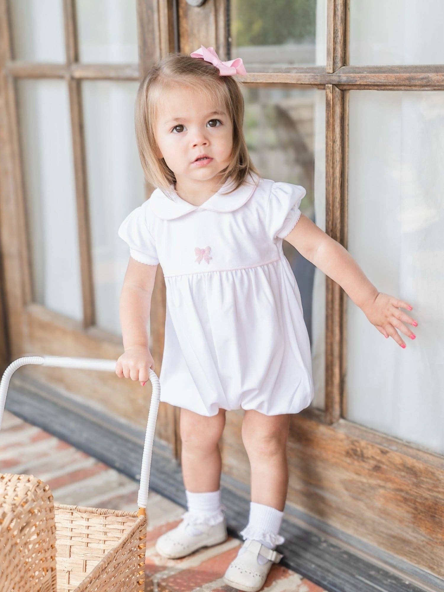 Milly Marie Pima - Classic Bow Pima Bubble | White