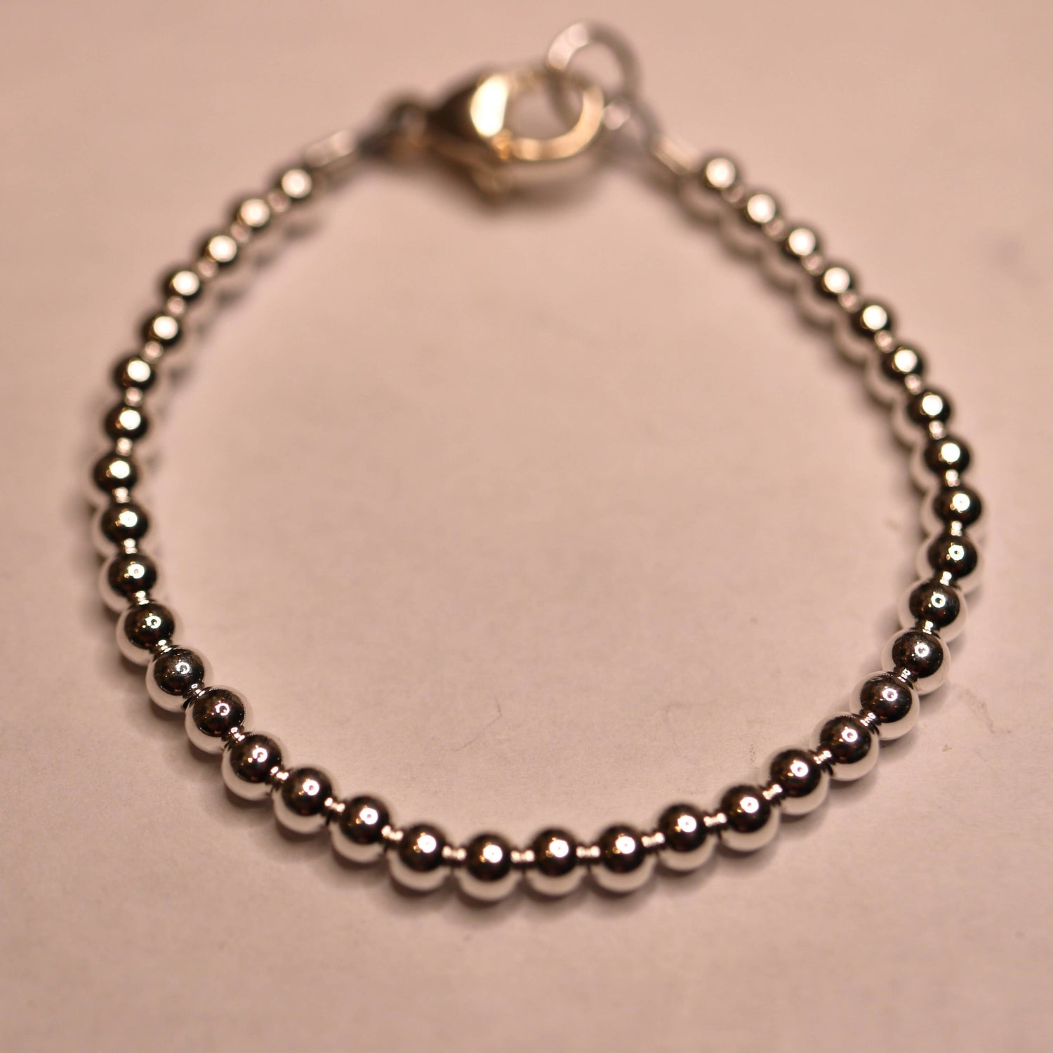 Sterling Silver Beaded Baby Child Kid Bracelet Jewelry