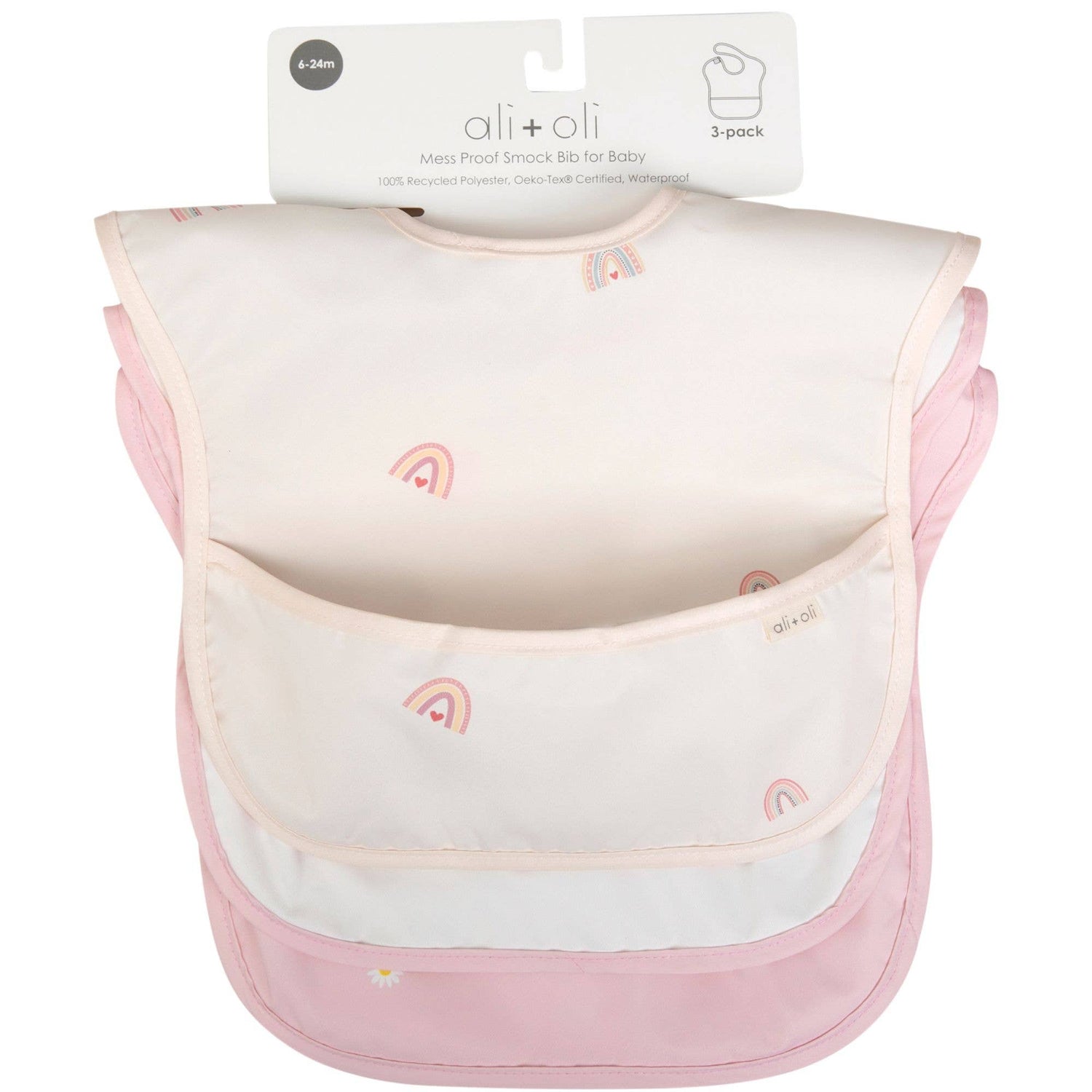 Sleeveless (3-pc) Smock Bib Set for Baby & Toddler (Girls)