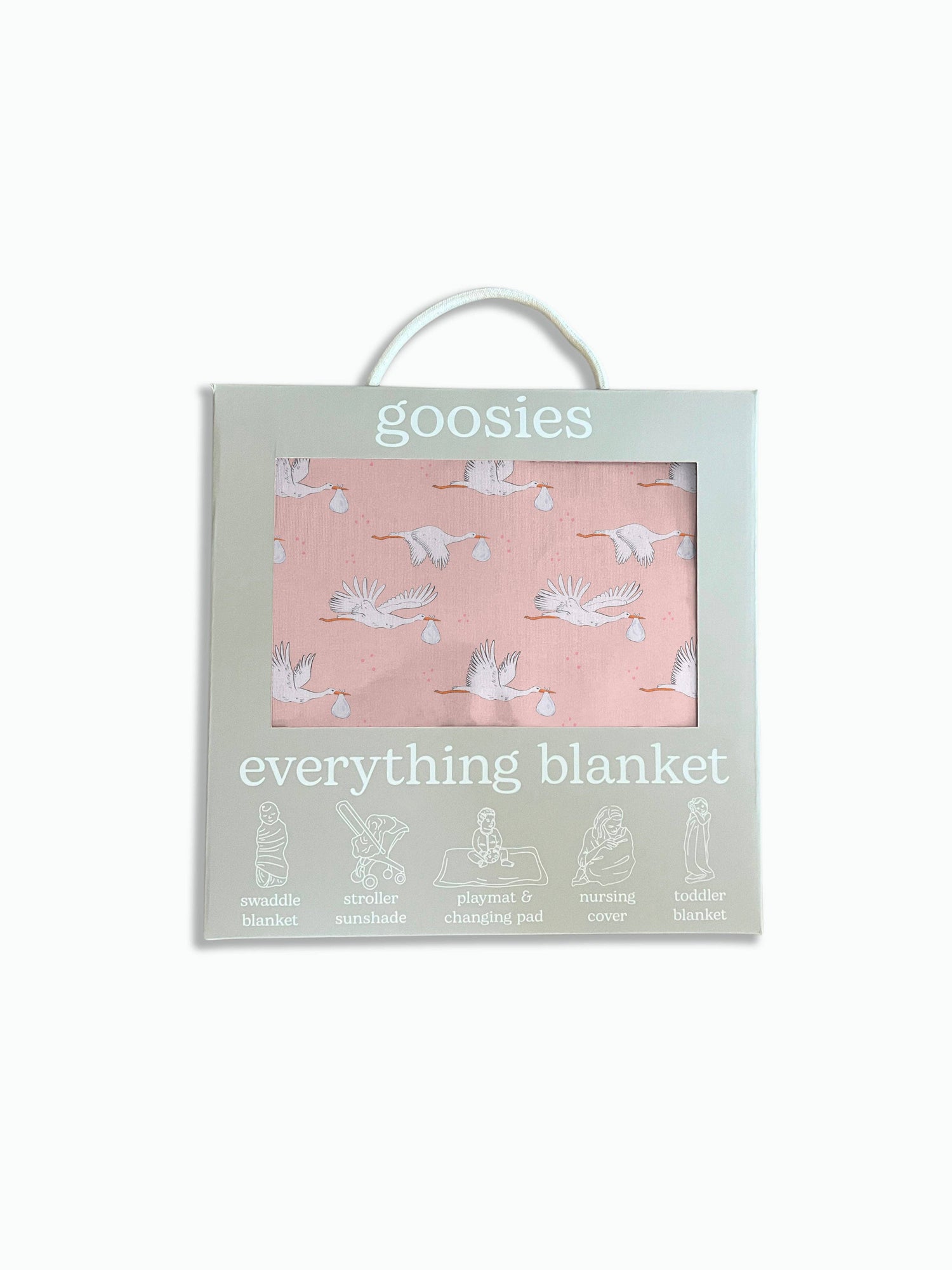 Baby Girl Pink Storks Everything Blanket 