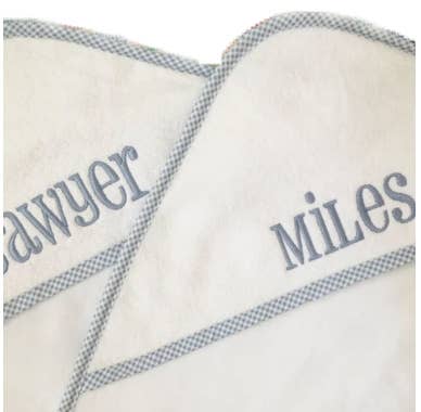 Hooded Terry Cloth Towel Bath Set - Gingham