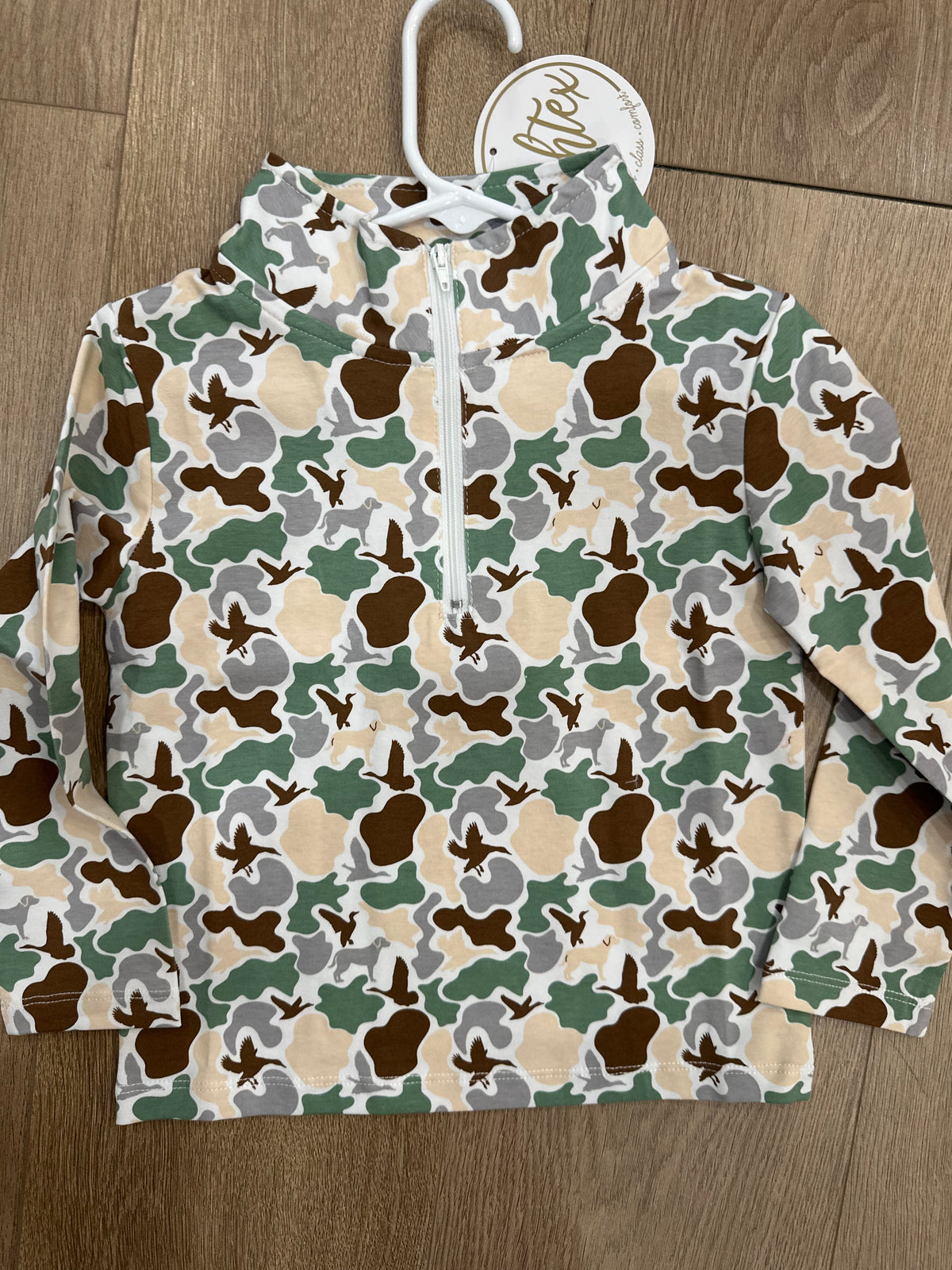 Boys Camo Quarter Zip