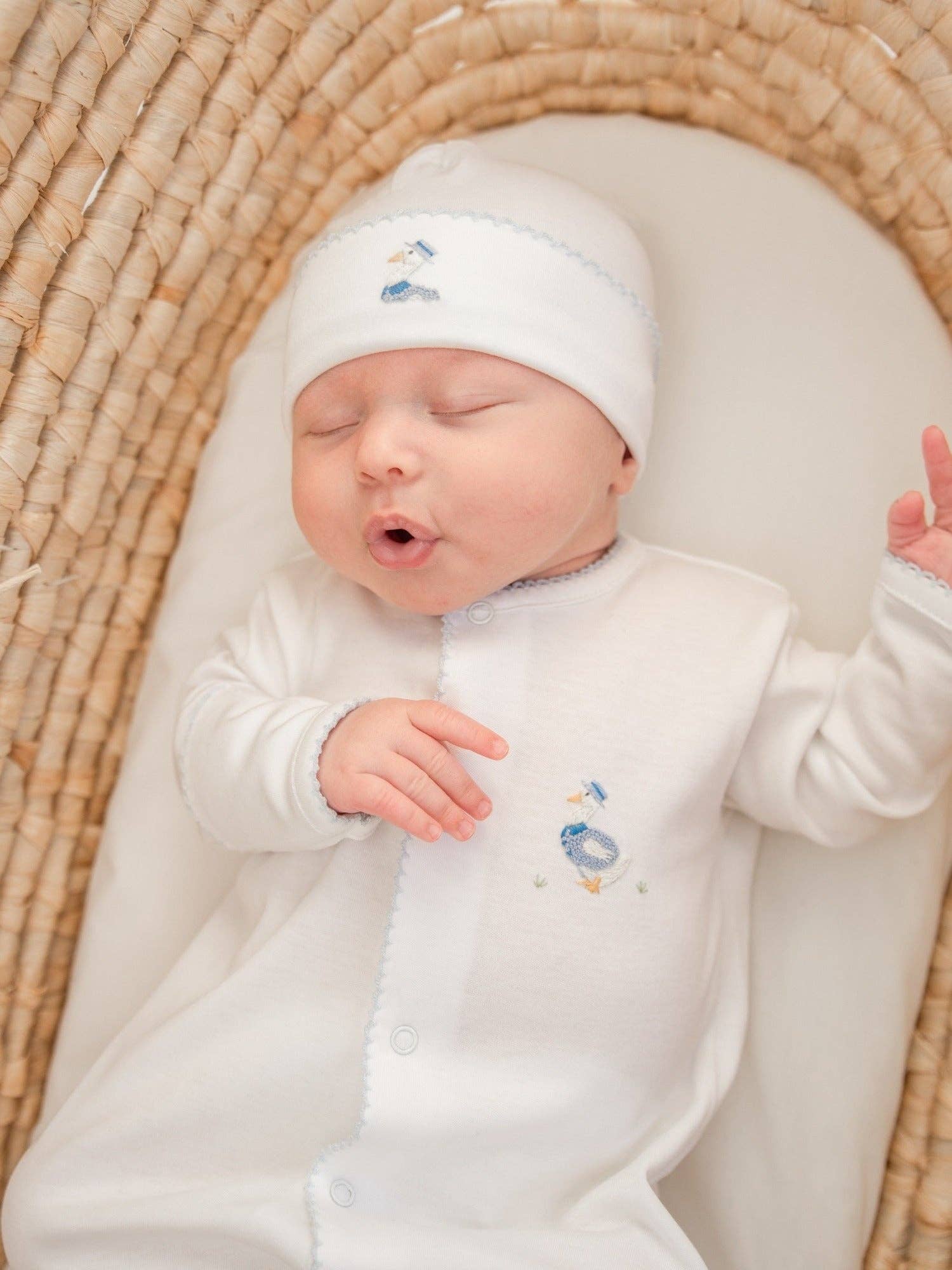 Papa Goose Pima Converter Gown | White