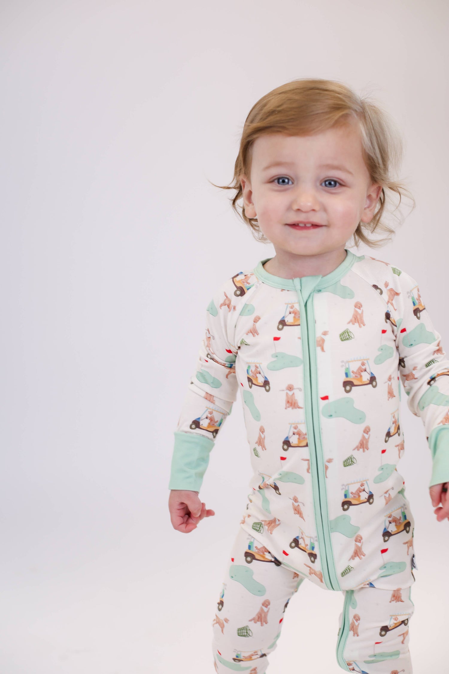 Barks & Birdies (Golf Dogs) Convertible Zip Pjs 