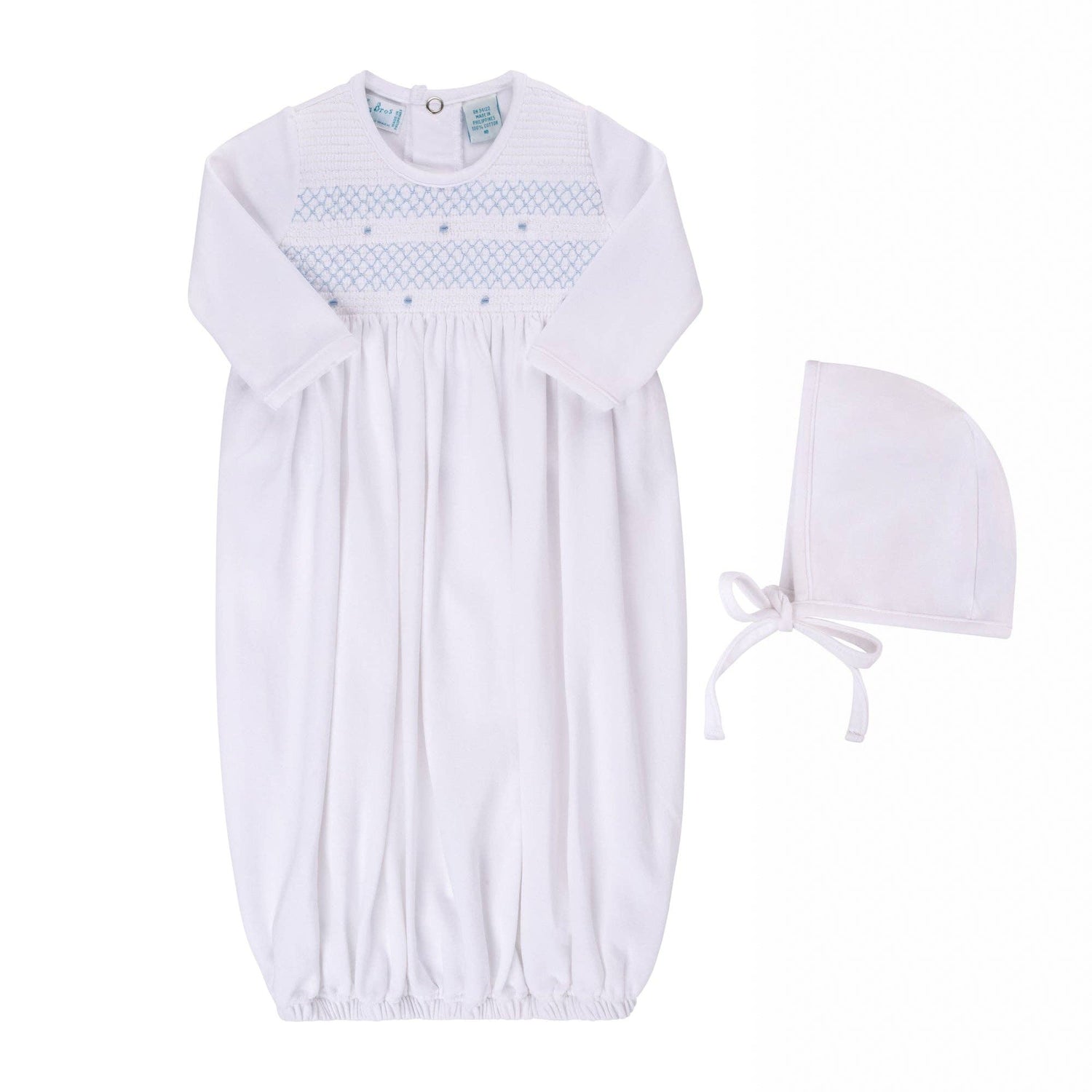 Baby Boys & Girls Smocked Bullion Gown w/Hat