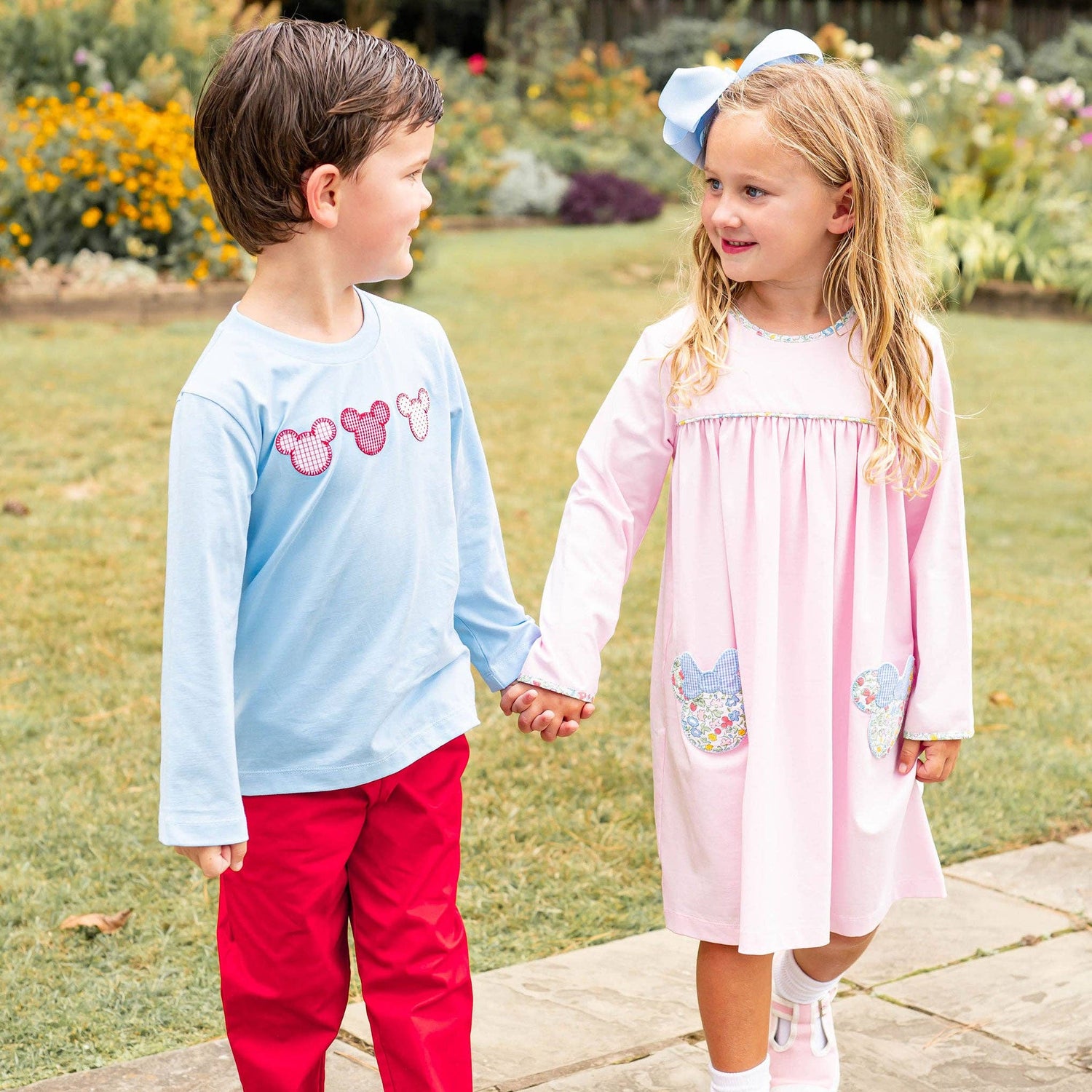 Girls Applique Pocket Dress - Magical Mouse