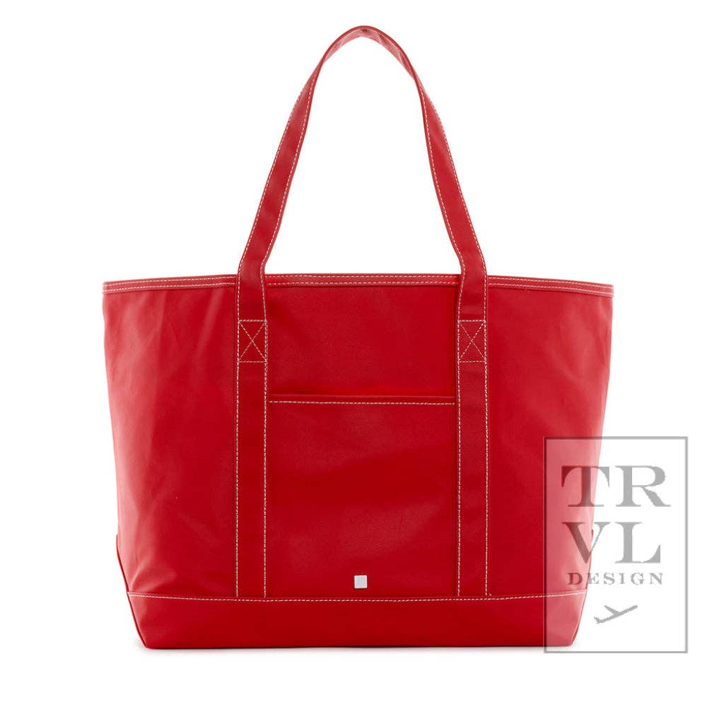 Maxi Tote - Coated Canvas Large Red *New!