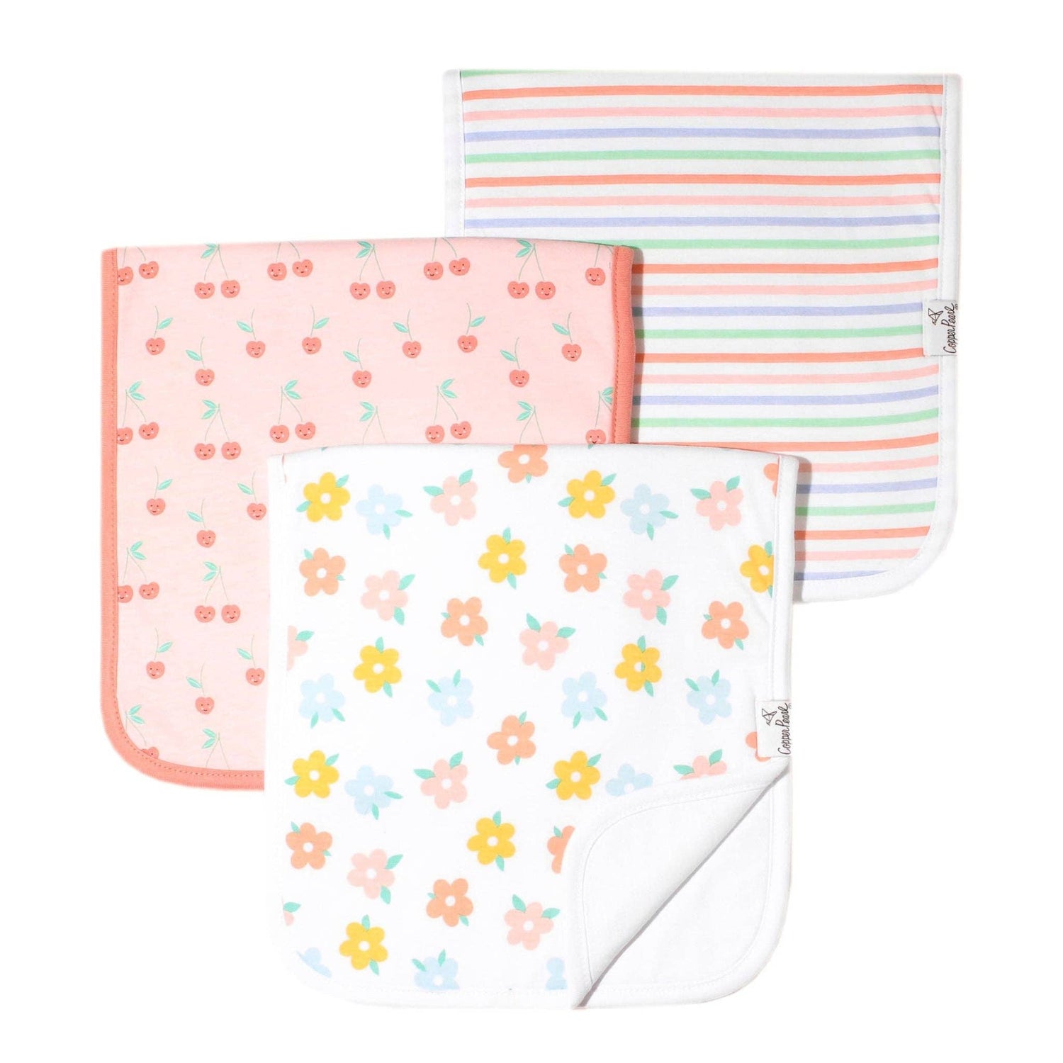 Premium Burp Cloths - Cheery