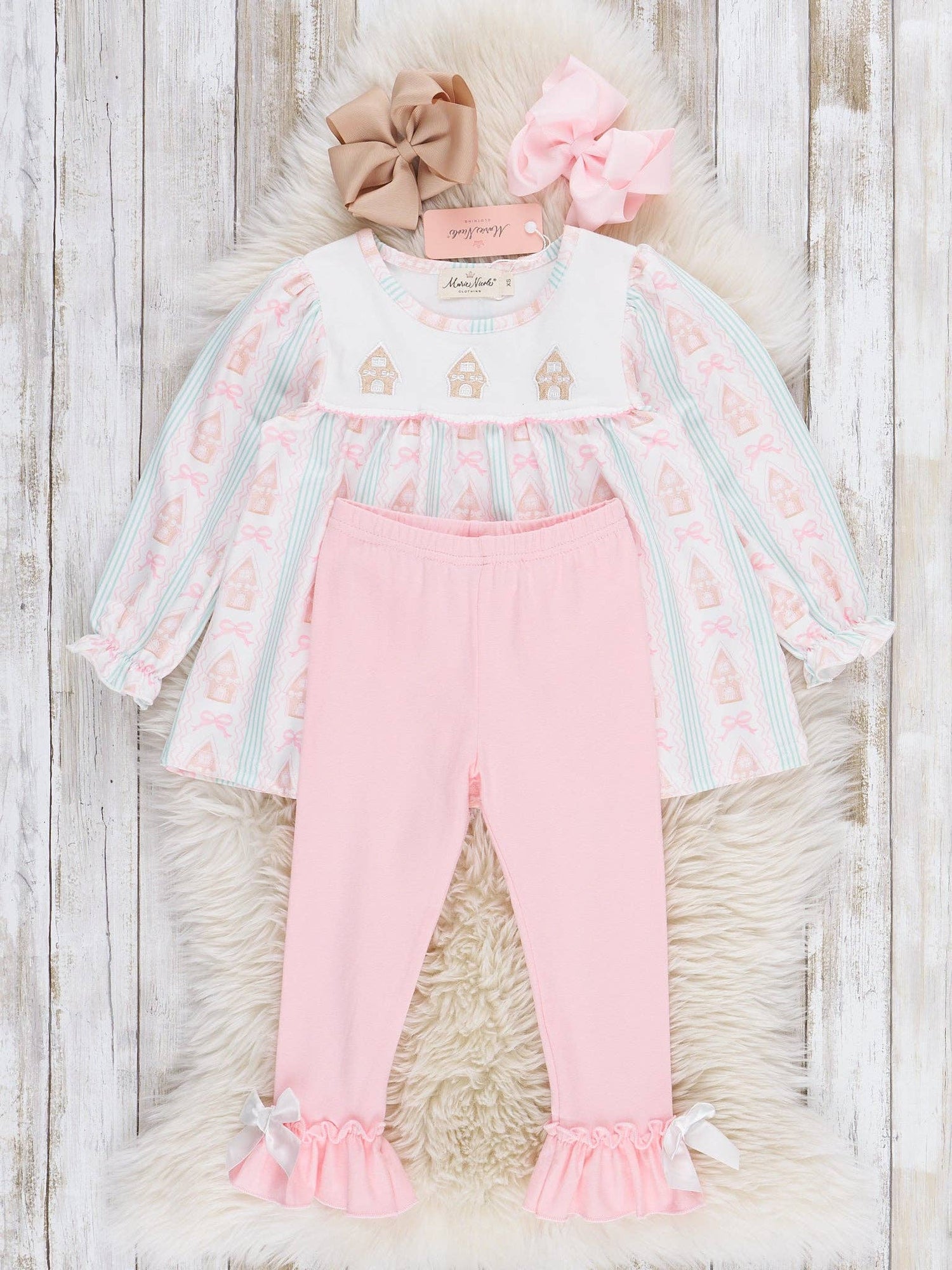 Gingerbread House Ruffle Outfit