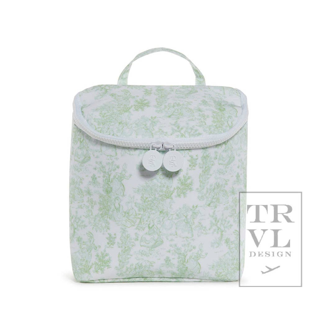Take Away Lunch Bag - Insulated Bunny Toile Green
