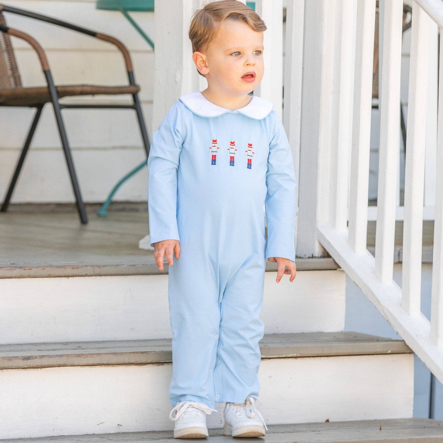 Boys Collar Romper - Nutcracker