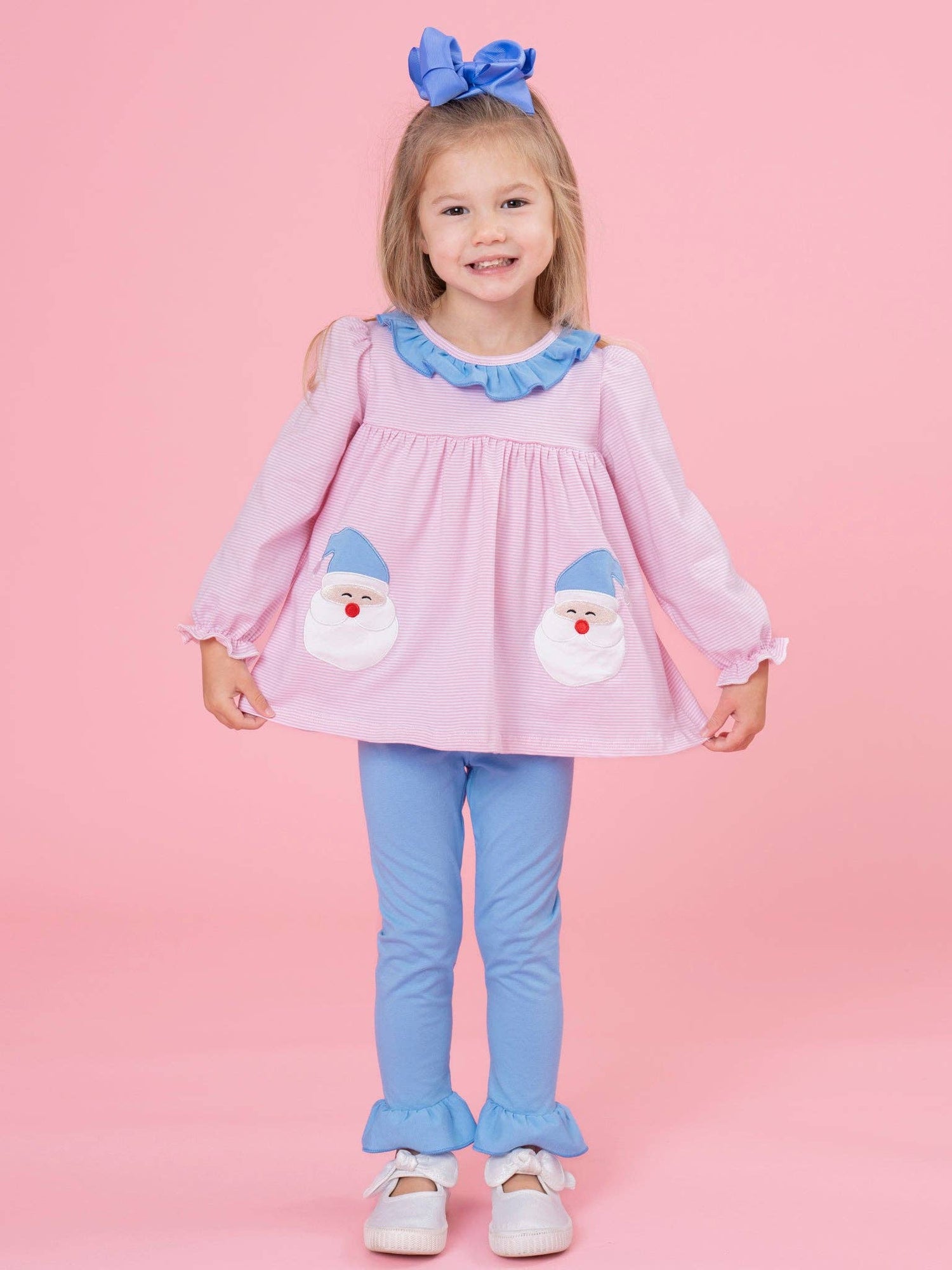 Dreaming Santa Embroidered Ruffle Outfit