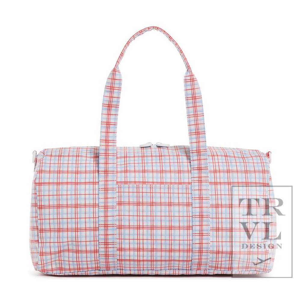 Weekender - Classic Plaid Red Duffel Bag: Classic Plaid Red