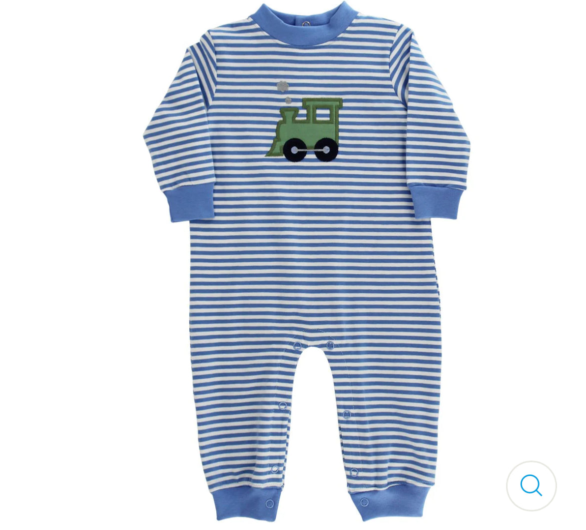 Little Locomotive- Boys Knit Romper