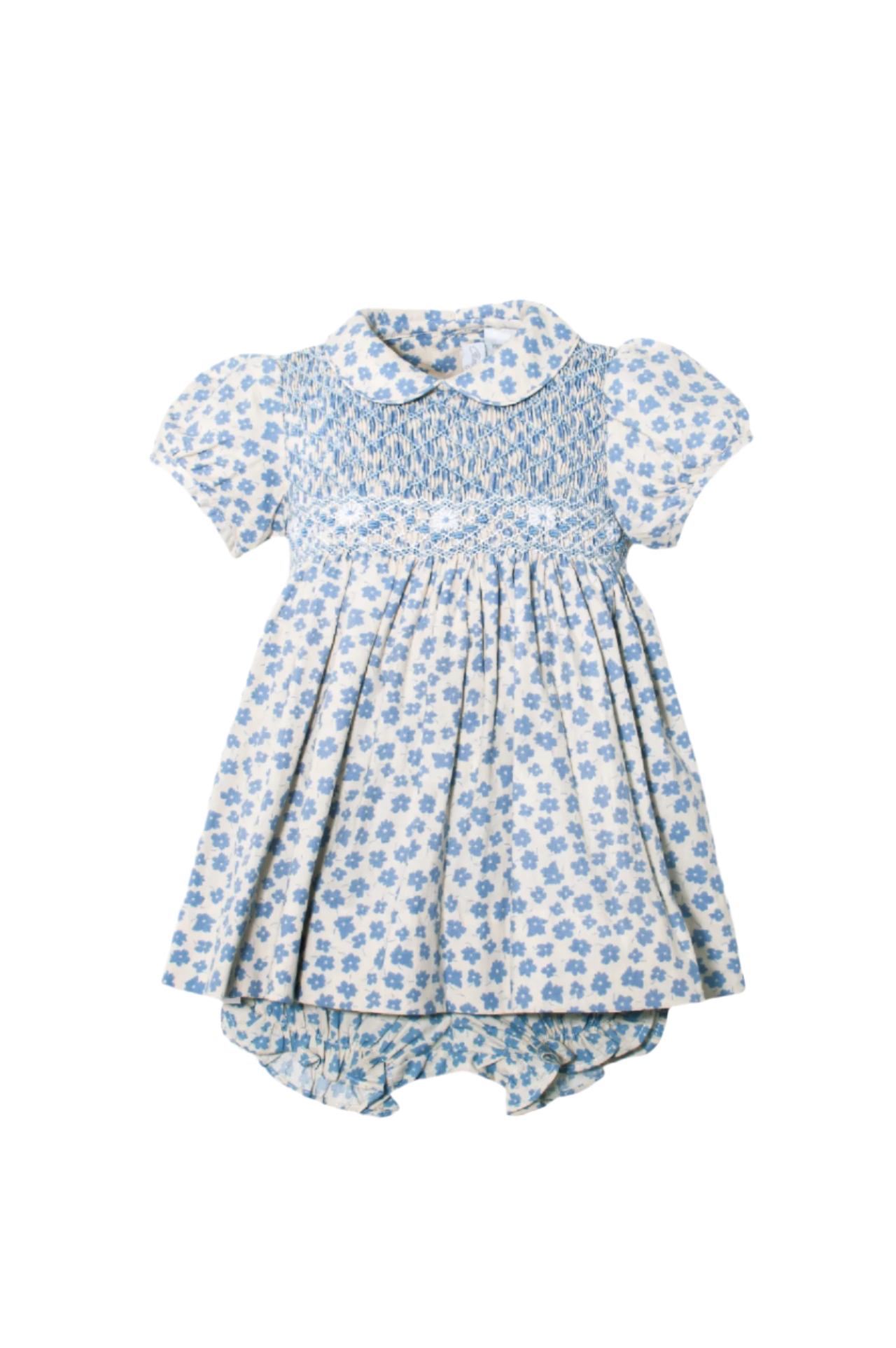 20144-Blue short sleeve Baby & Toddler Dress with Panty