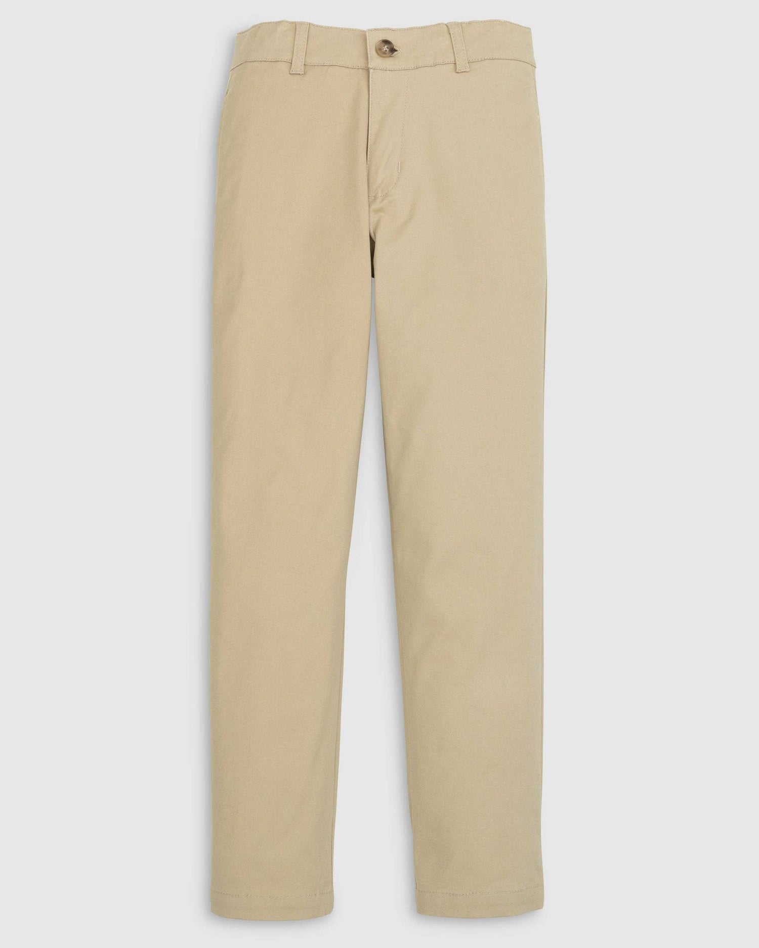 Khaki Flat Front Straight Leg Pants