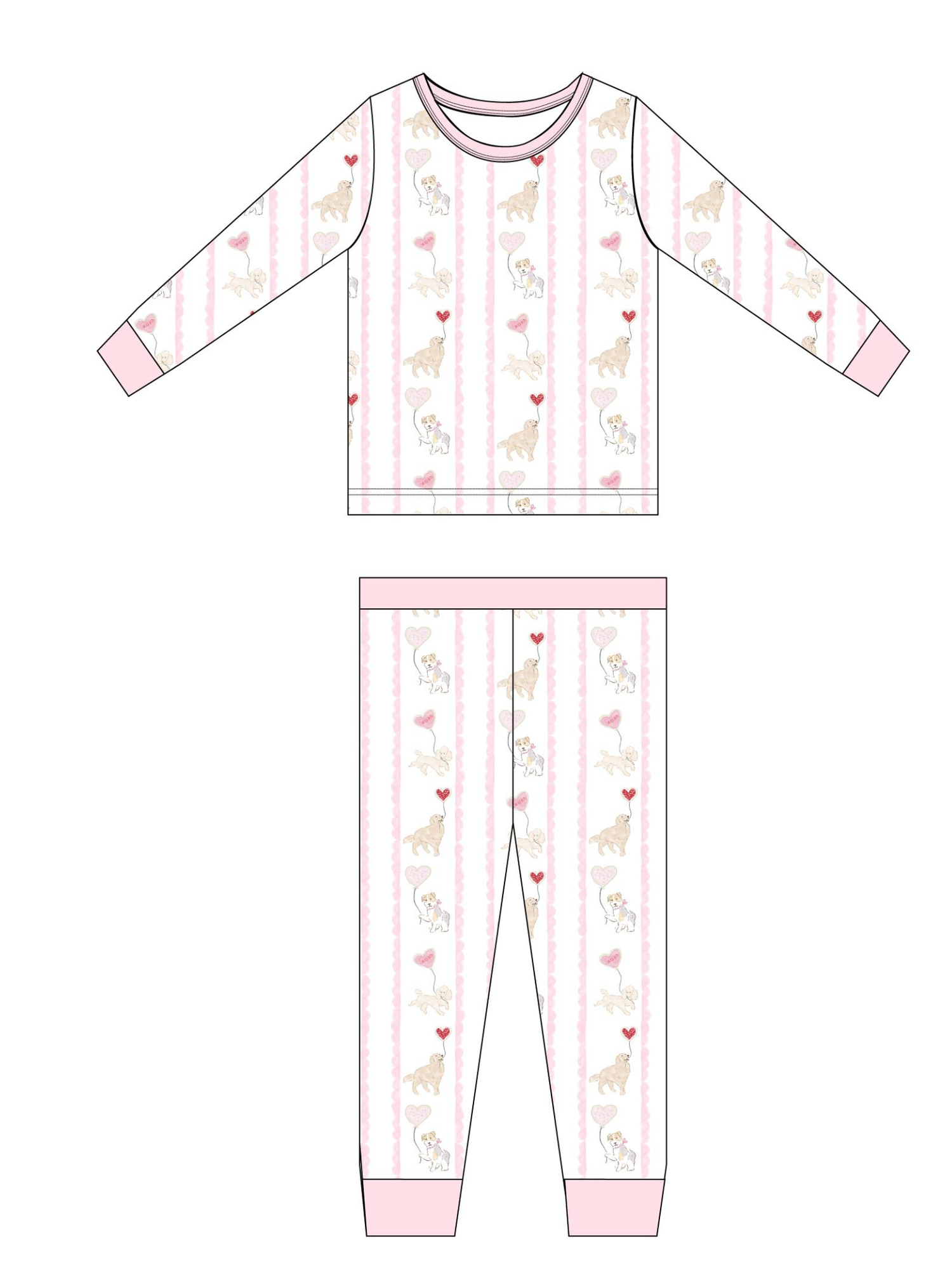 Valentine Pups Jam Set