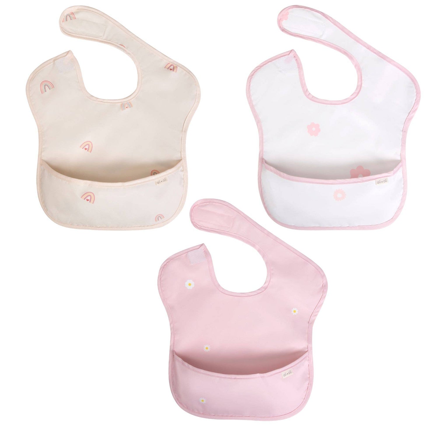 Sleeveless (3-pc) Smock Bib Set for Baby & Toddler (Girls)