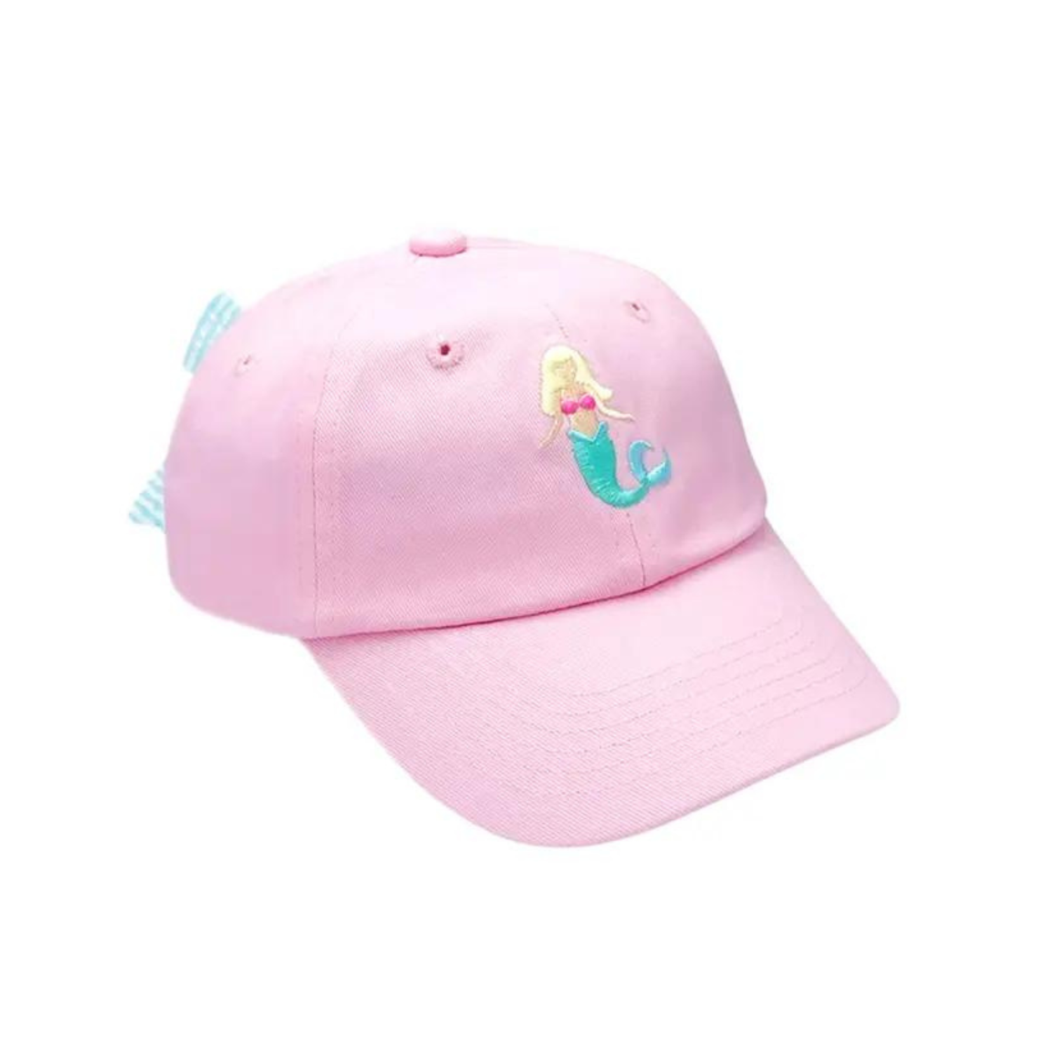 Pink Mermaid Bow Baseball Hat (Baby, Youth)
