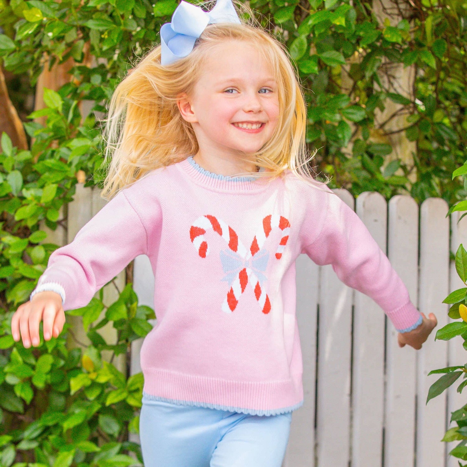 Girls Sweater - Candy Canes