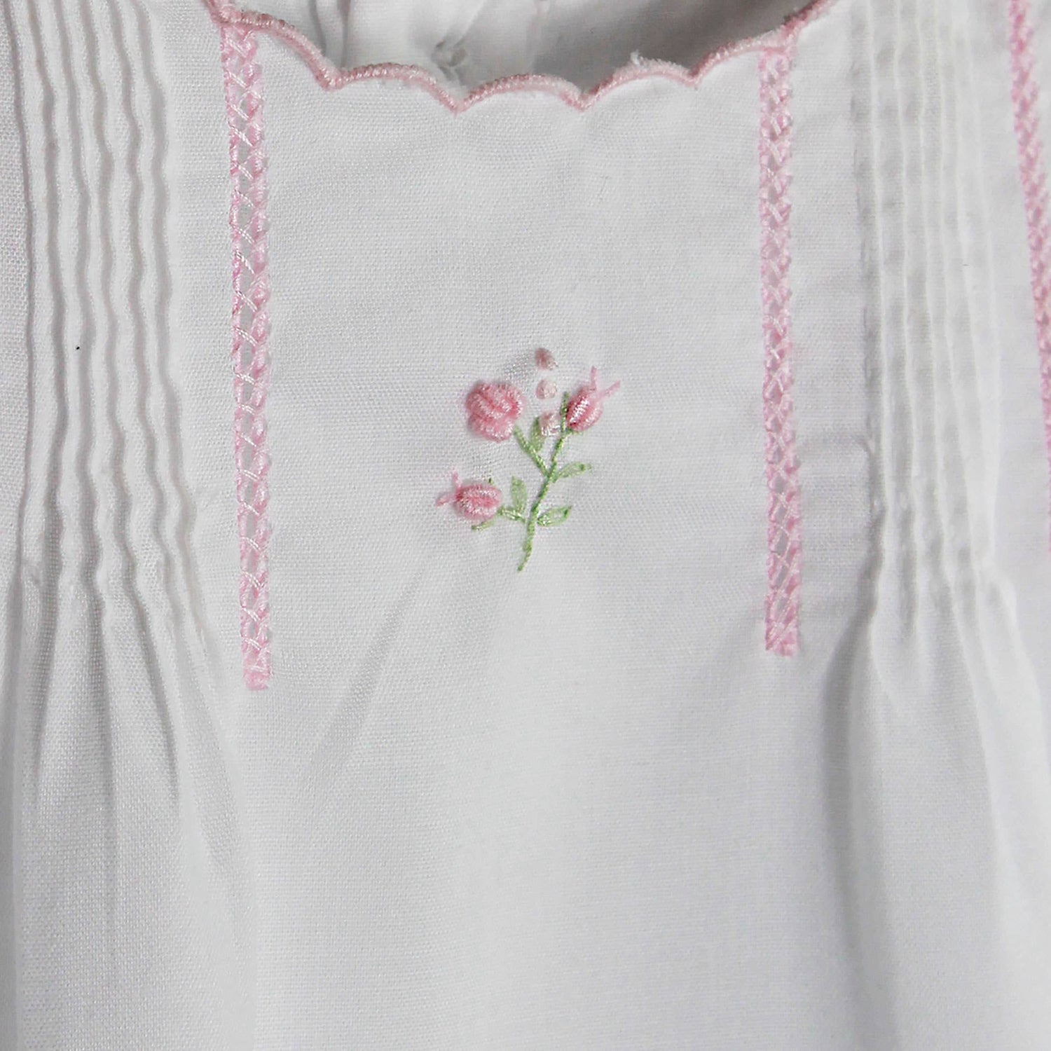Flower Embroidered Heirloom Bubble