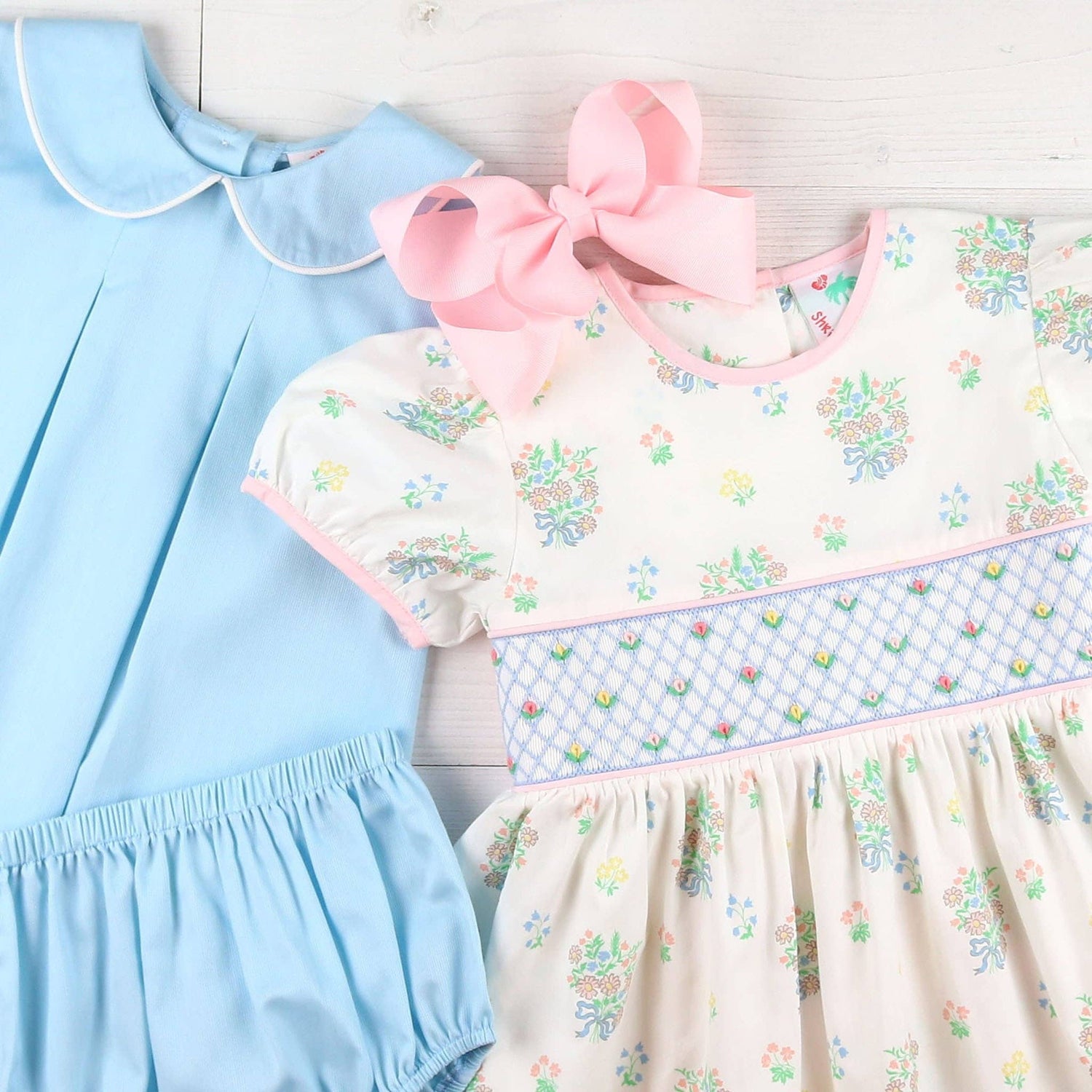Blue Pique Set