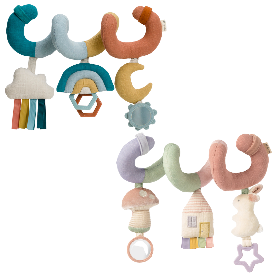 Bitzy Bespoke Itzy Bitzy Spiral Car Seat Activity Toy: Rainbow