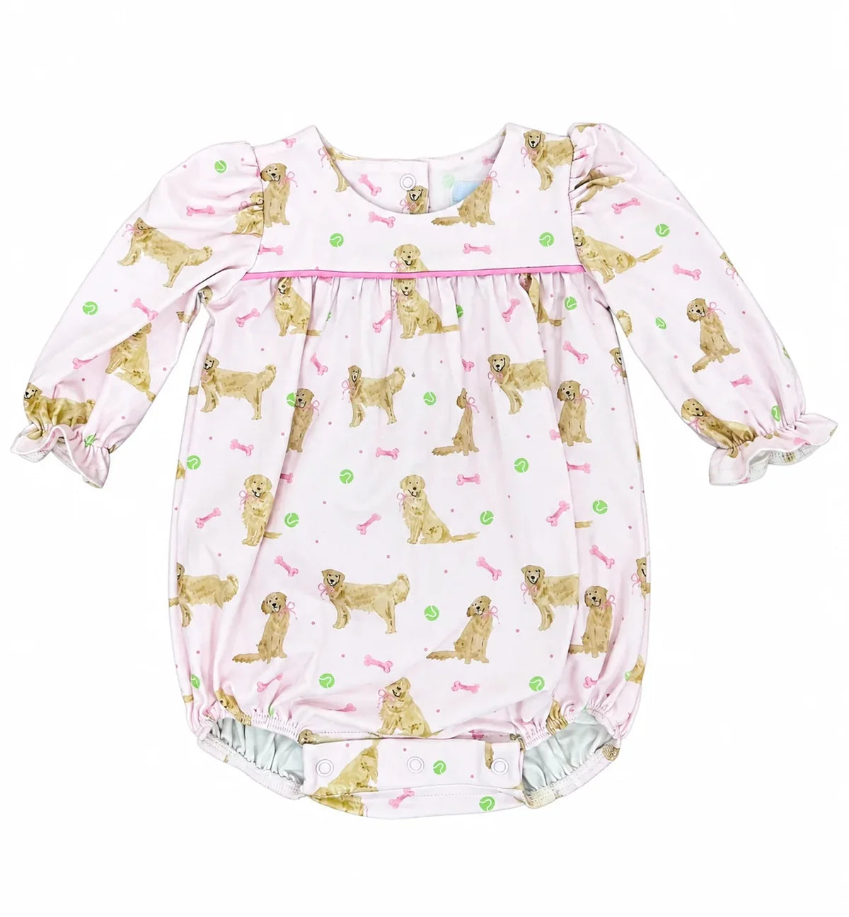 Long Sleeve Abigail Bubble - Puppy Pink