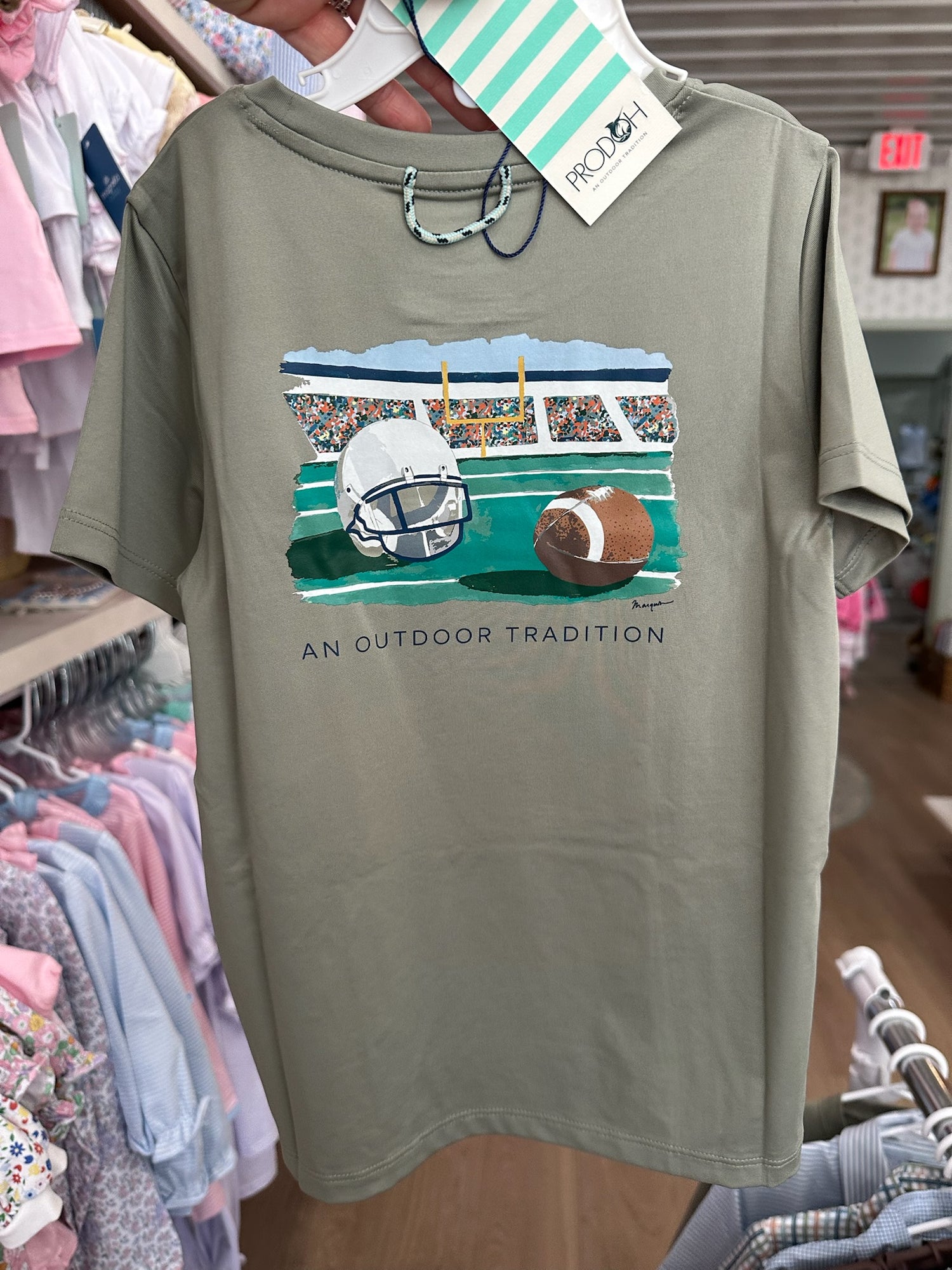 Short Sleeve Tee - Gray Football