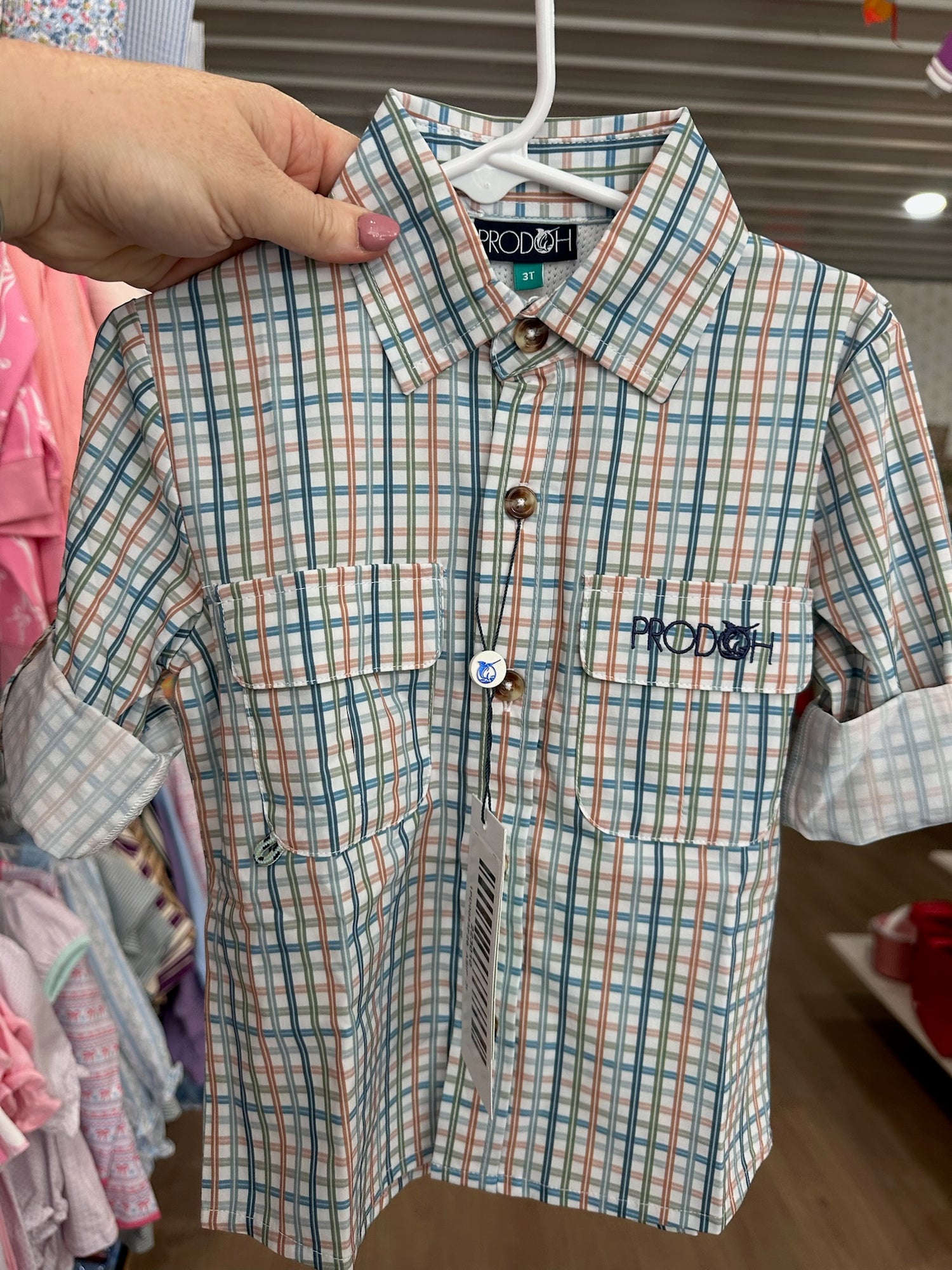 Founders Kids Long Sleeve Fishing Shirt - Plaid