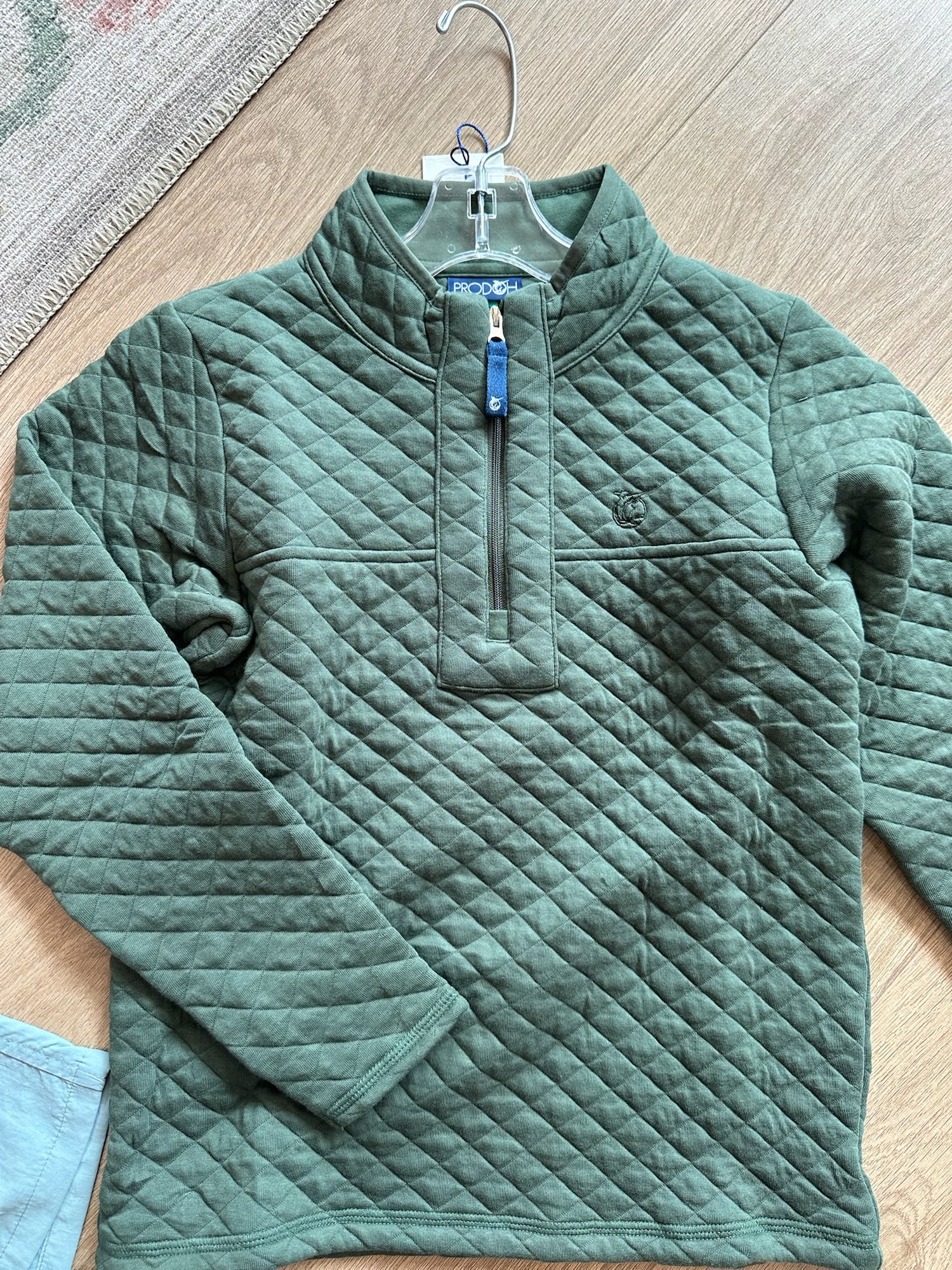 Boys Quilted Zip Pullover