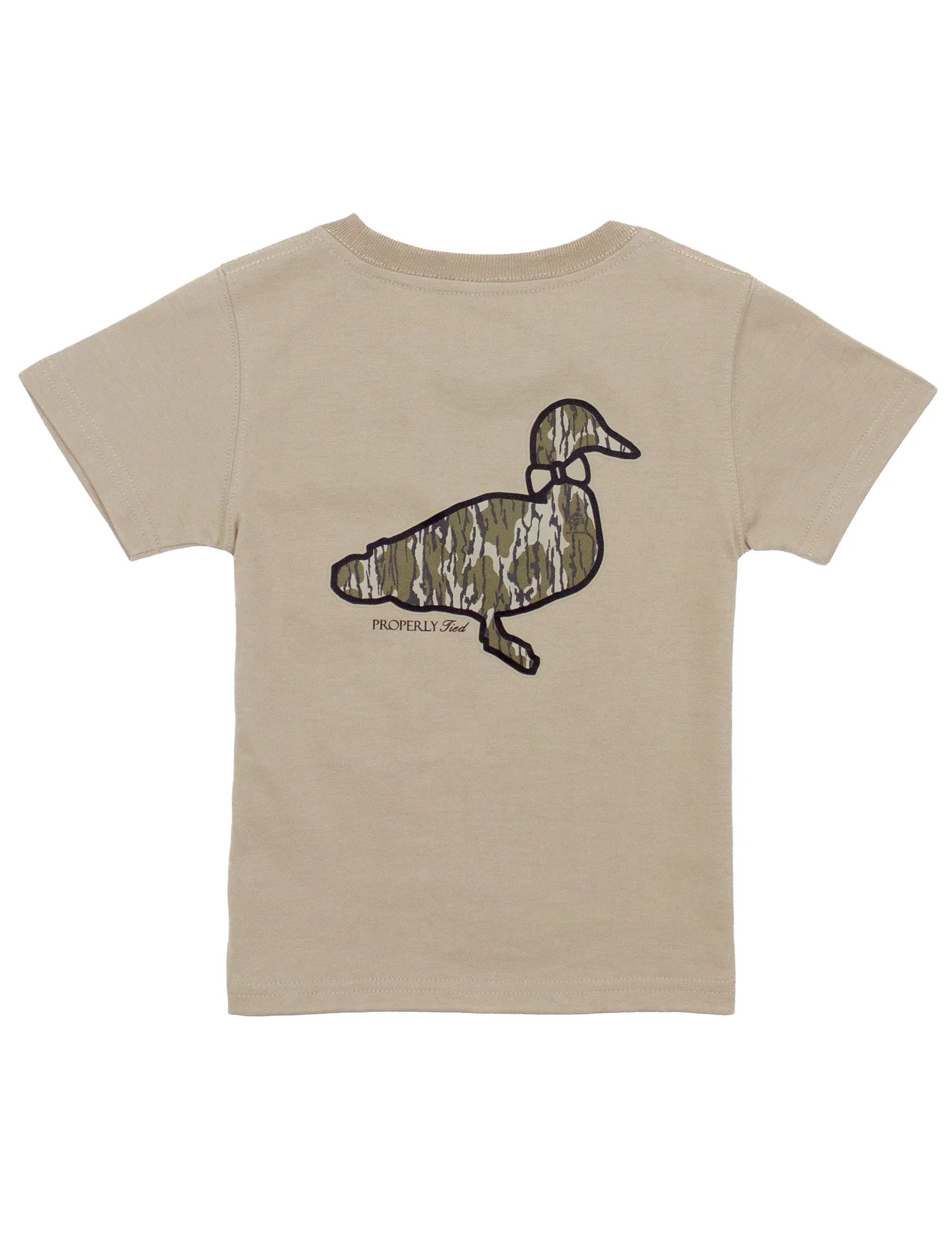Boys Mossy Oak Logo SS Sand