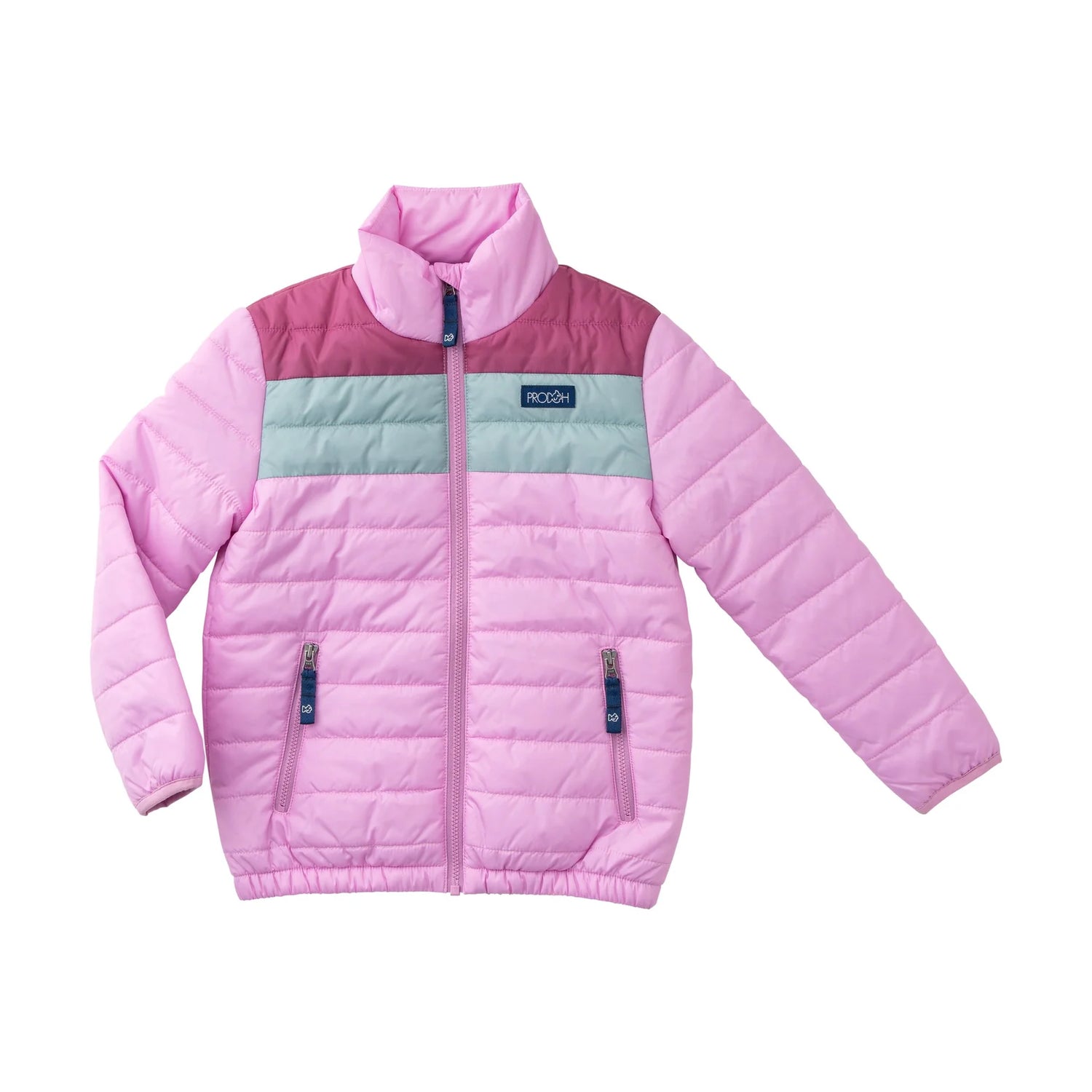 Girls Colorblock Puffer Jacket
