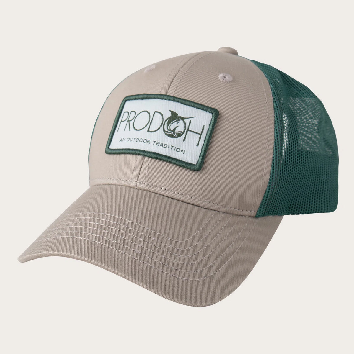 Boys Trucker Hat - Trench Coat Tan and Green