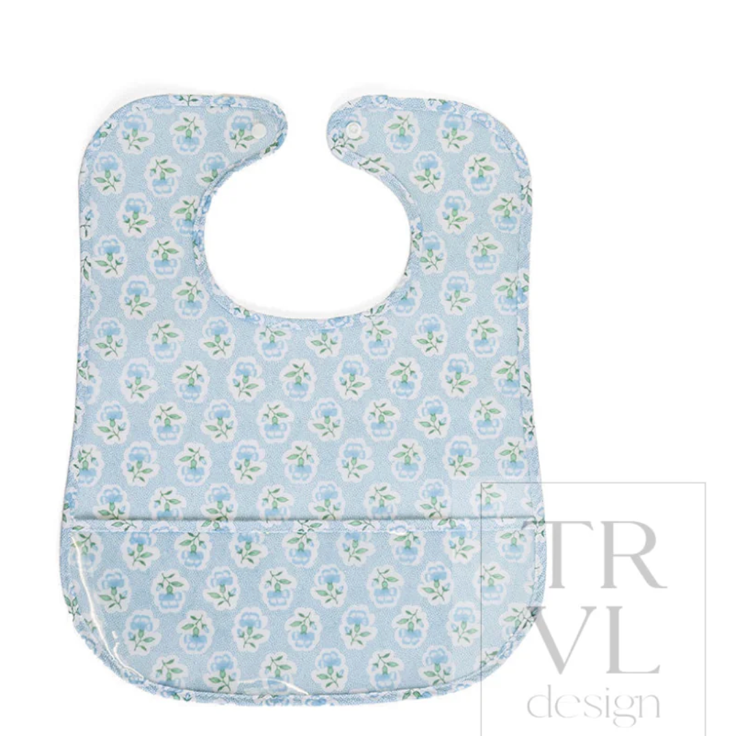 Clean Up Bib - Petite Fleur Blue