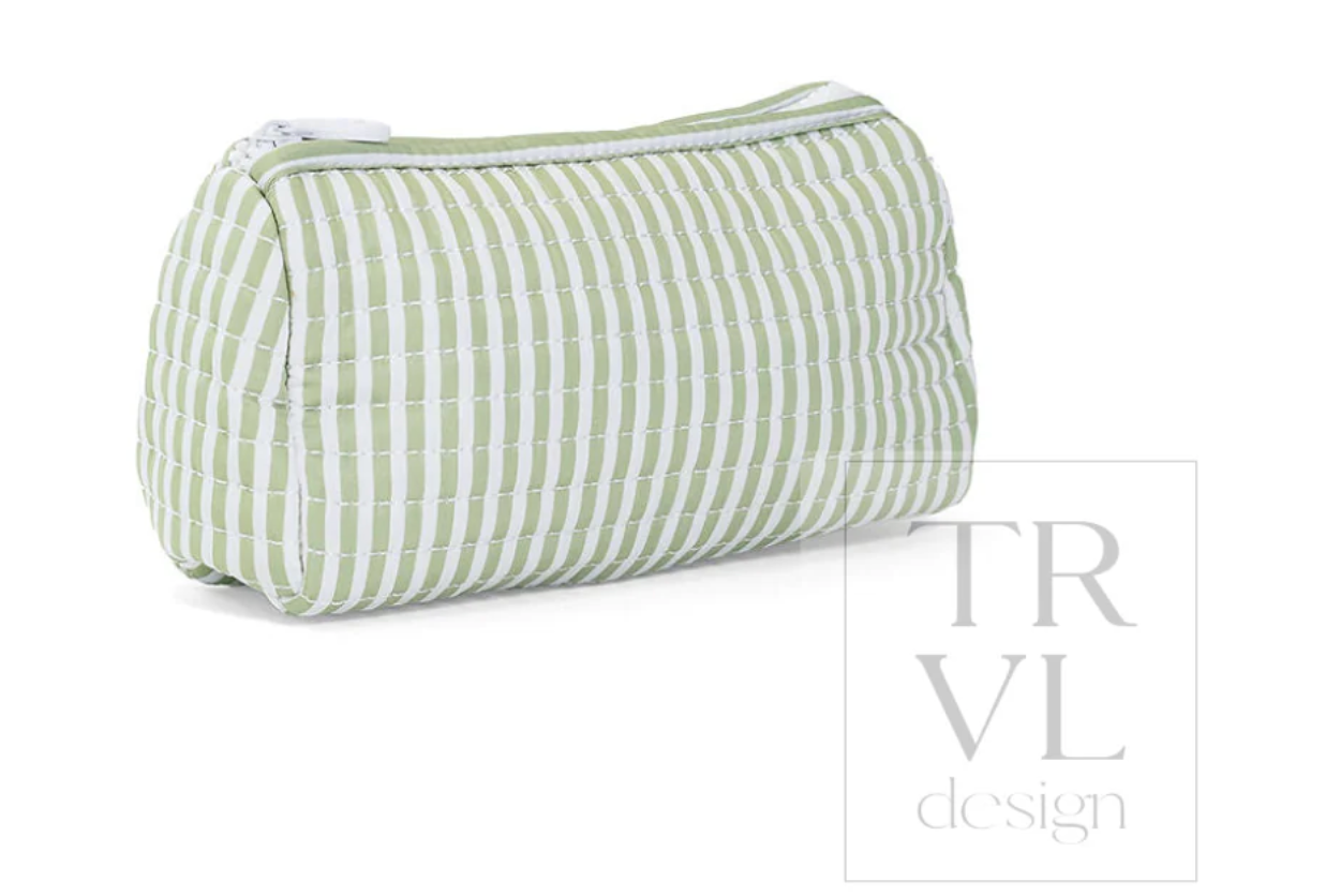 Quilted Pochette Bag - Pimlico Stripe Sage