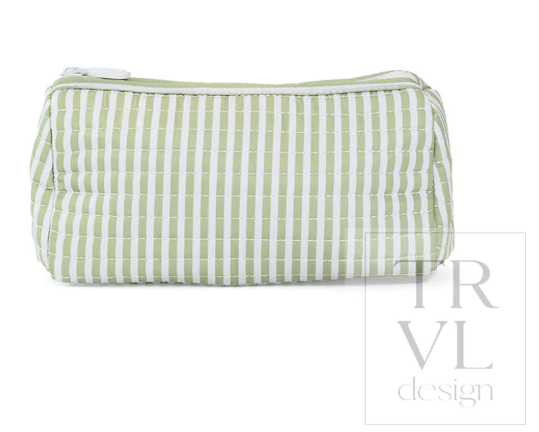 Quilted Pochette Bag - Pimlico Stripe Sage