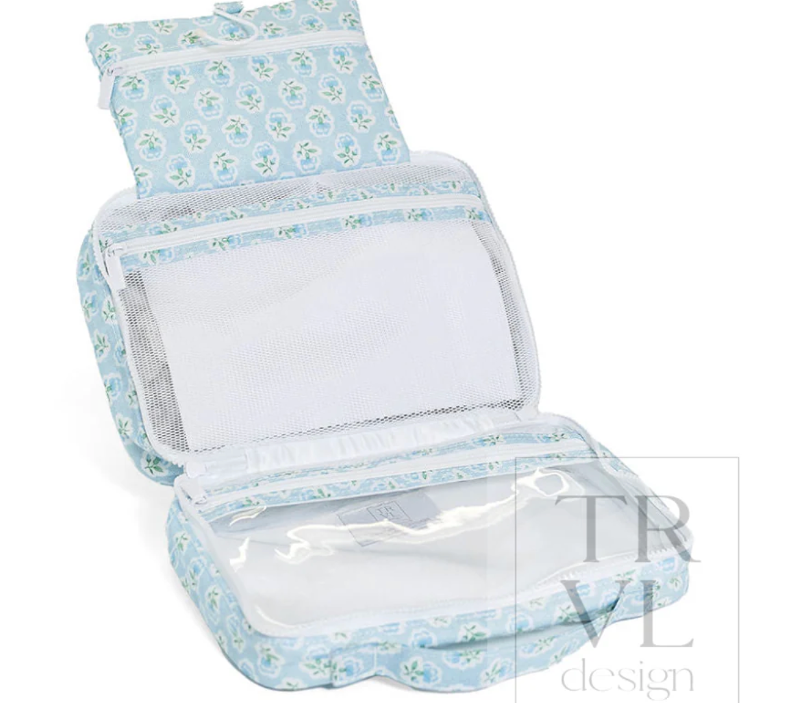 Hanging Toiletry Bag - Petite Fleur Blue