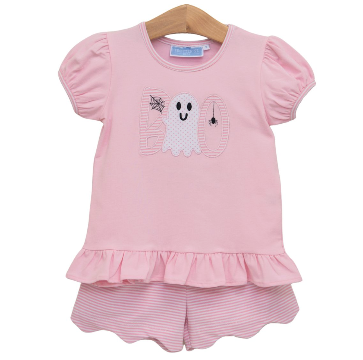 Boo Scalloped Short Set