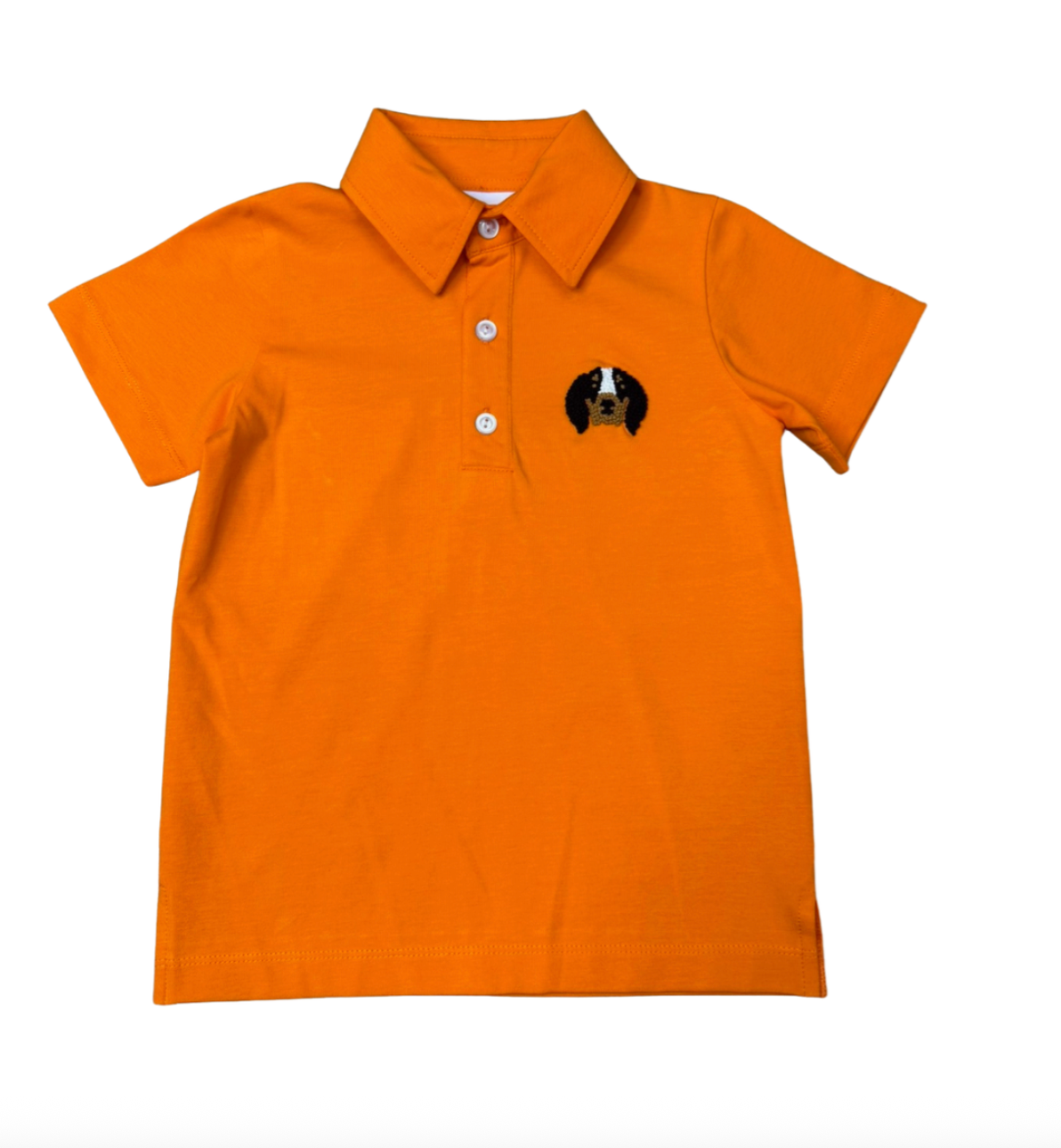 Orange & White Dog Polo Shirt
