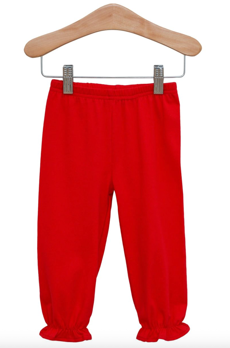 Ruffle Bloomer Pants- Red