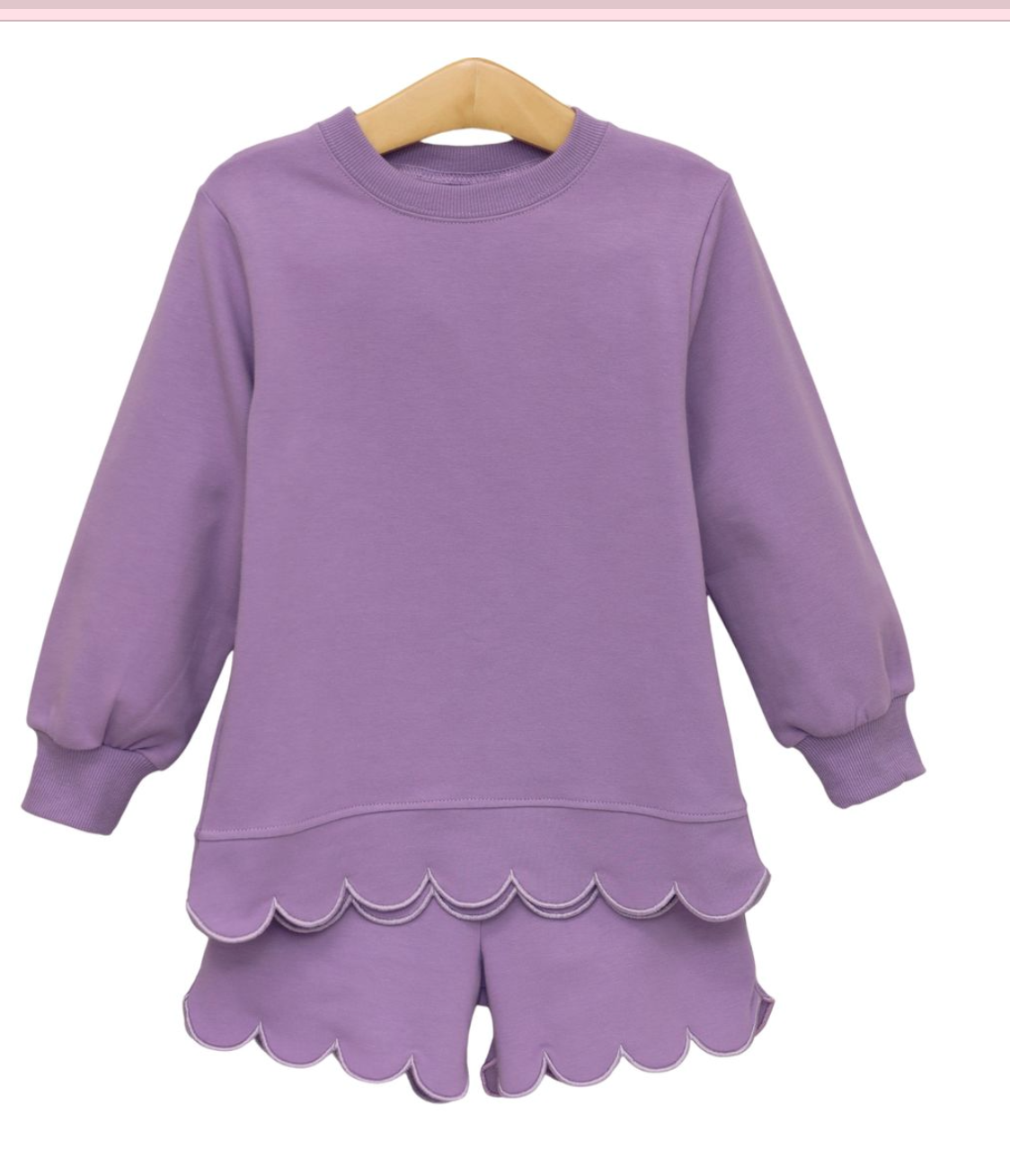 Sophia Scalloped Set- Lavender