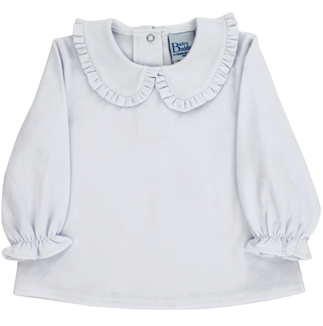 White Knit Peter Pan Shirt