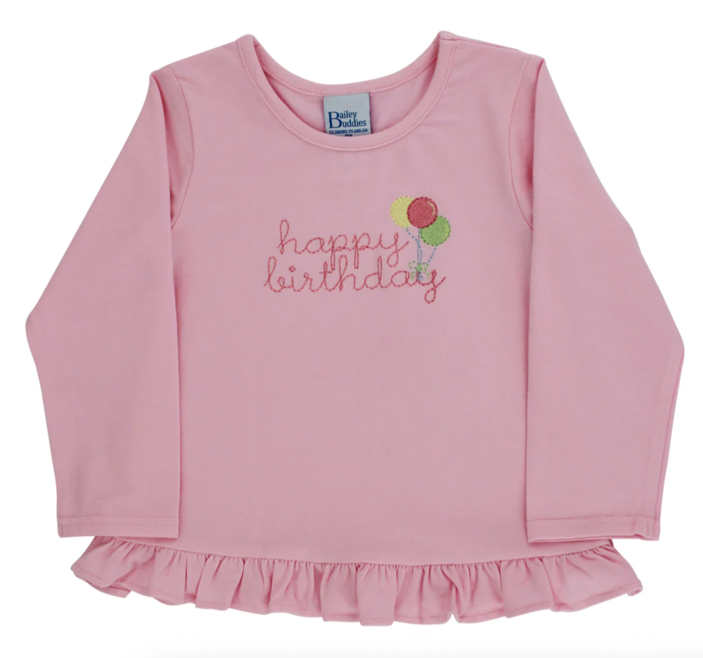 Happy Birthday Girls Long Sleeve Shirt