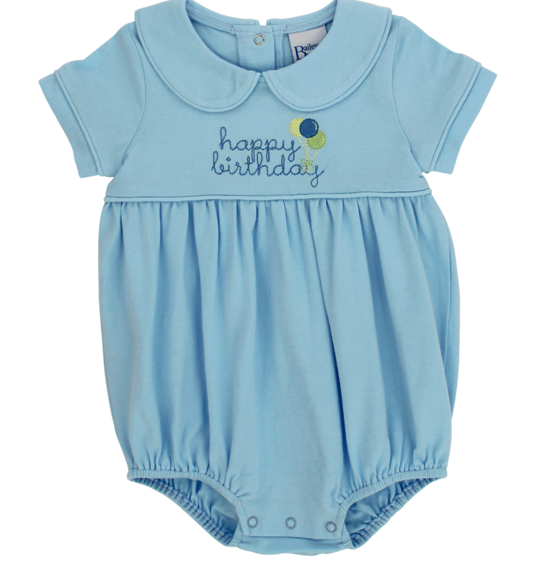 Happy Birthday Boy Infant Knit Bubble