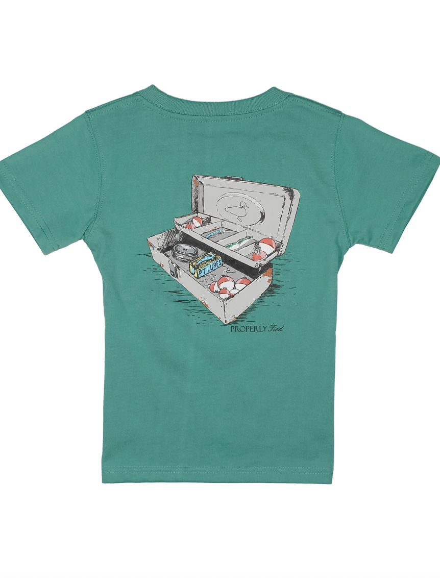 Boys Tackle Box SS Teal