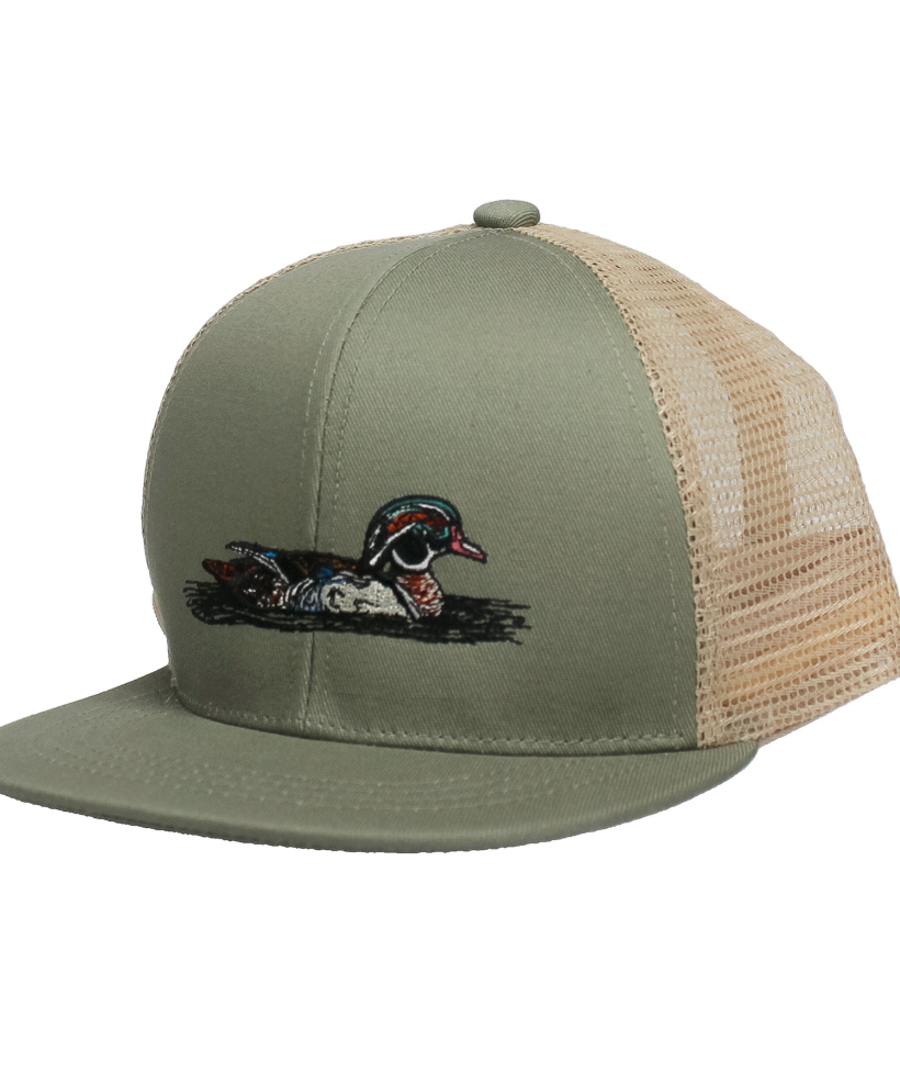 Boys Trucker Hat Wood Duck