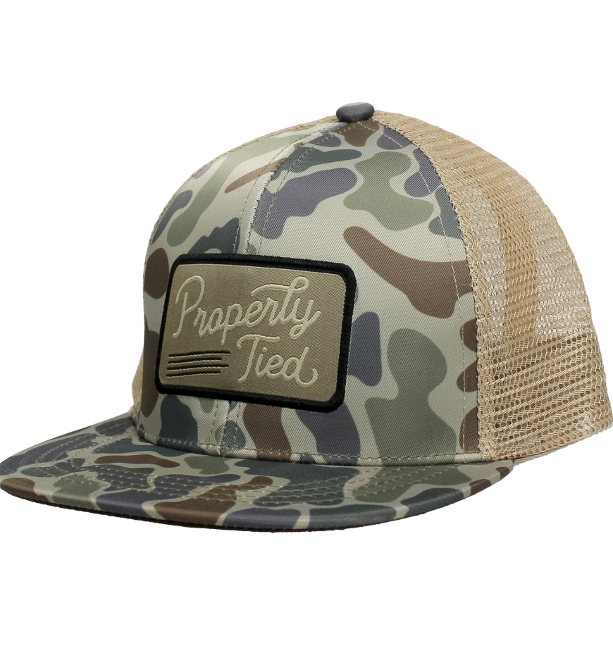 Boys Sportsman Trucker Hat Vintage Camo