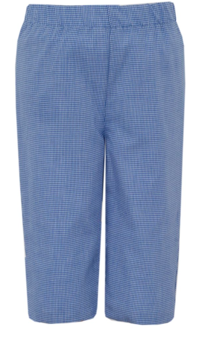 Tractor Boy's Royal Blue Microcheck Long Pants Lined