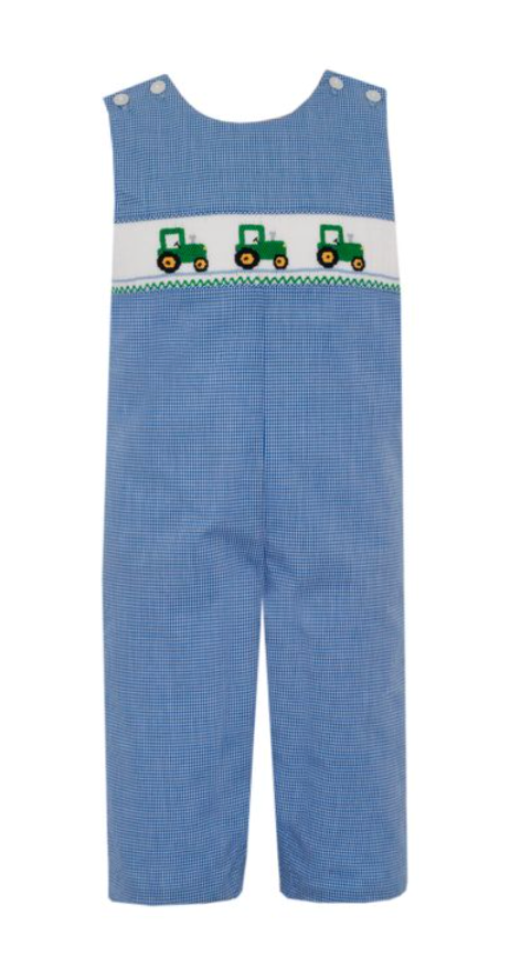 Tractor Boy's Royal Blue Microcheck Long Jon Jon